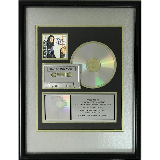 Aaliyah Age Ain't Nothin' But A Number RIAA Platinum Album Award
