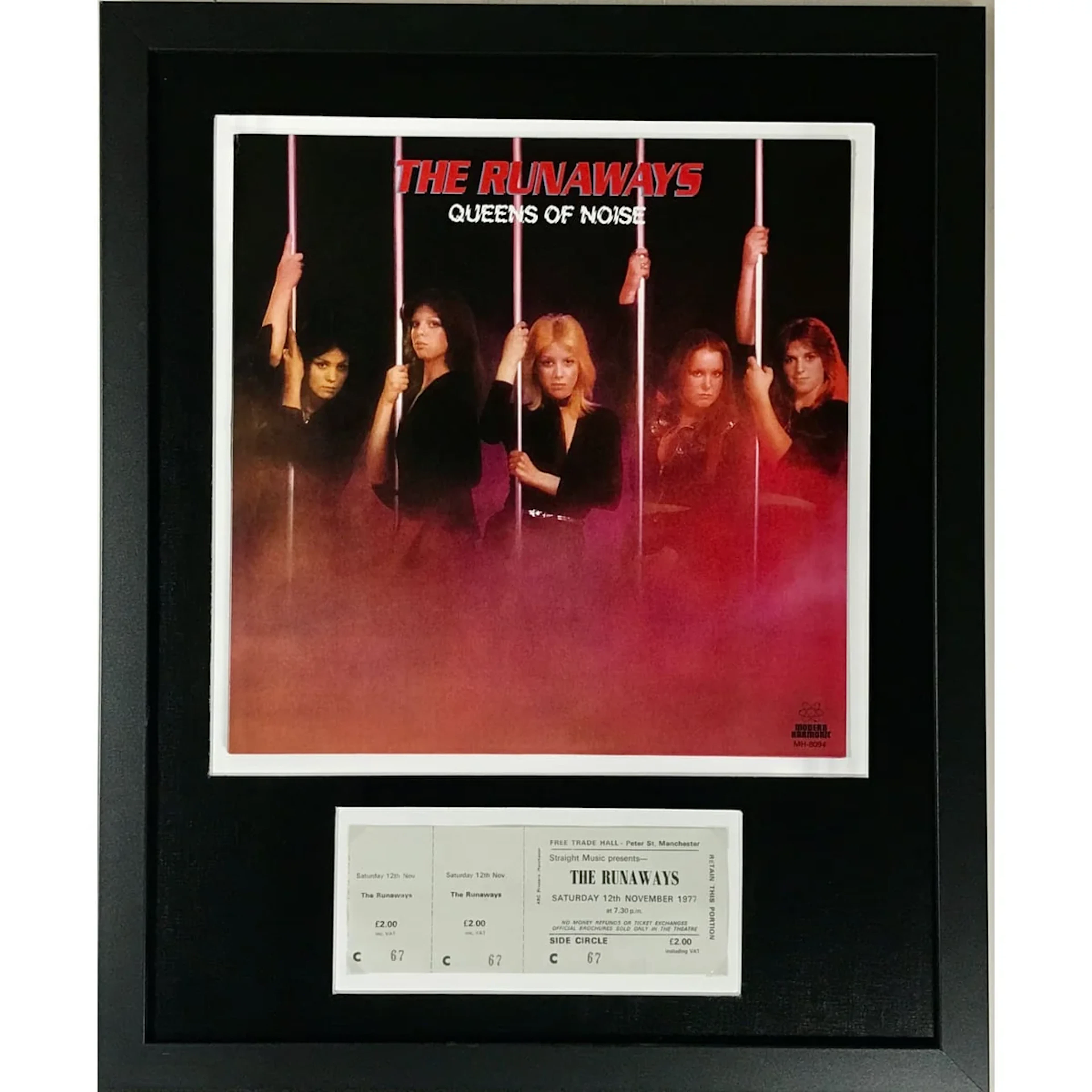The Runaways Genuine 1977 Ticket Collage