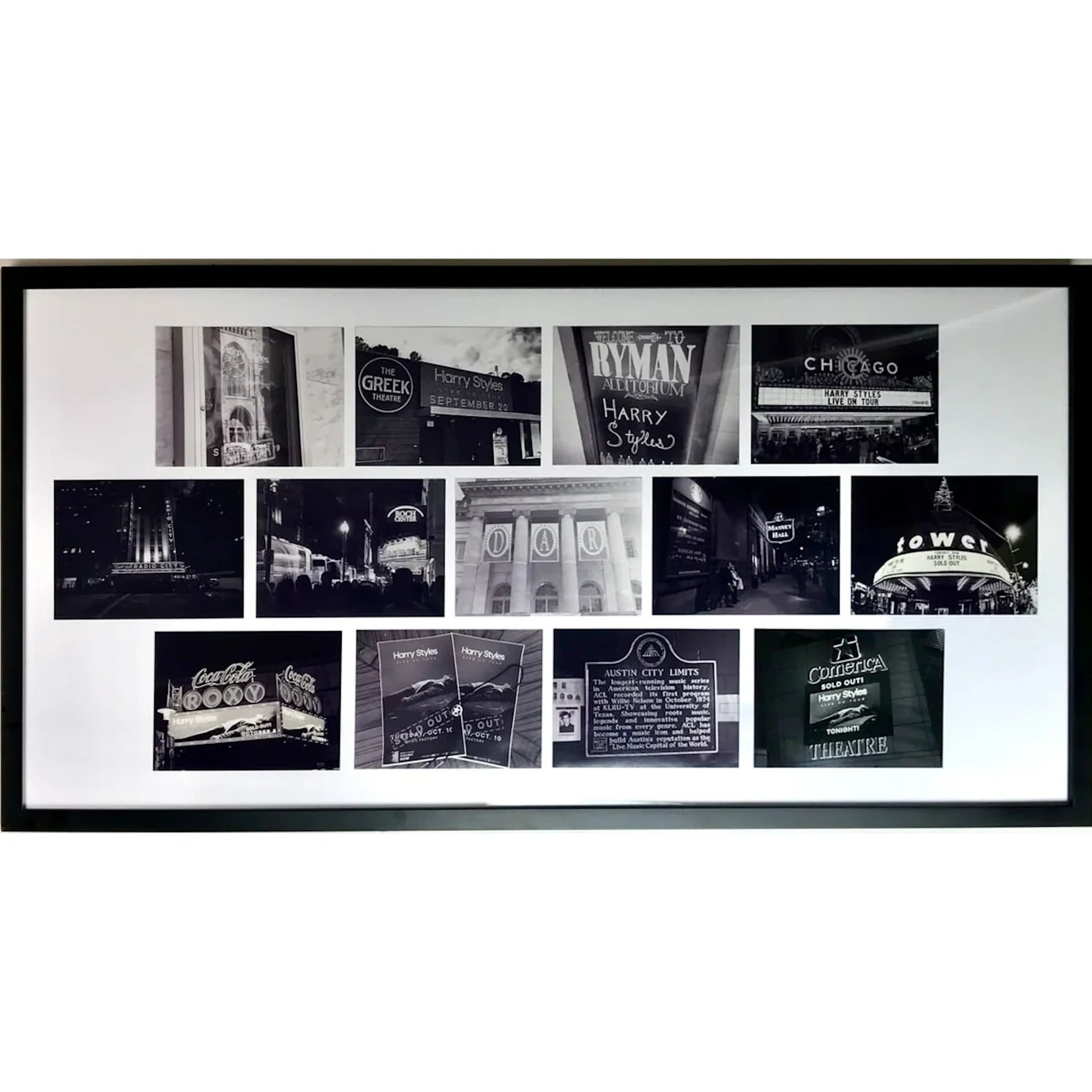 Harry Styles 2017 Concert Tour Marquees Poster - Framed