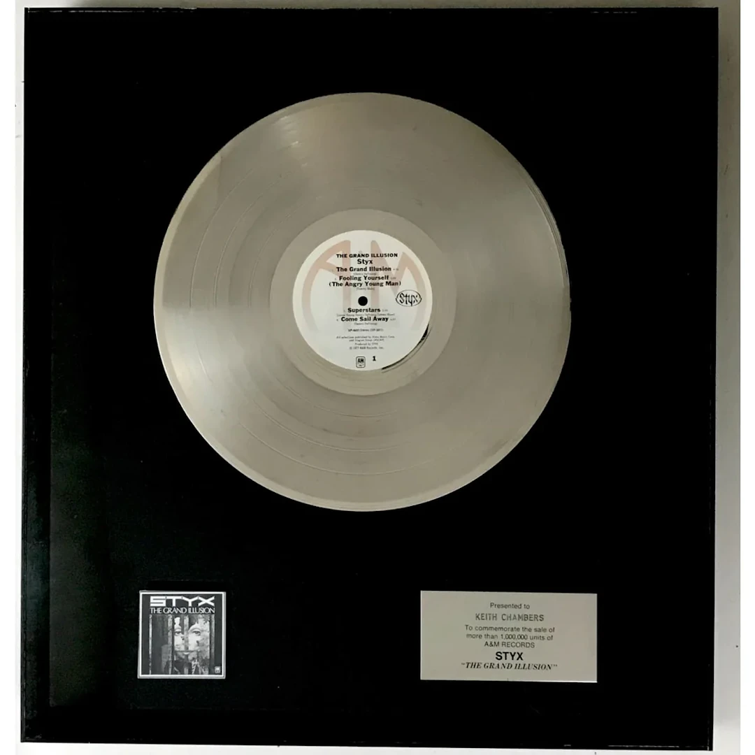 Styx The Grand Illusion 70s A&M Records Award