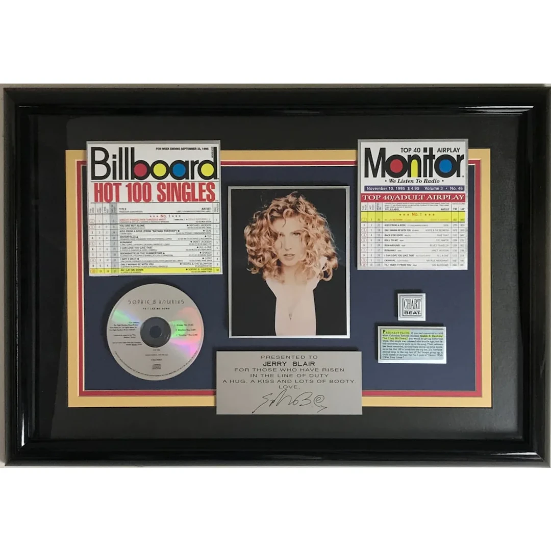 Sophie B. Hawkins "As I Lay Me Down" Billboard Charts Award