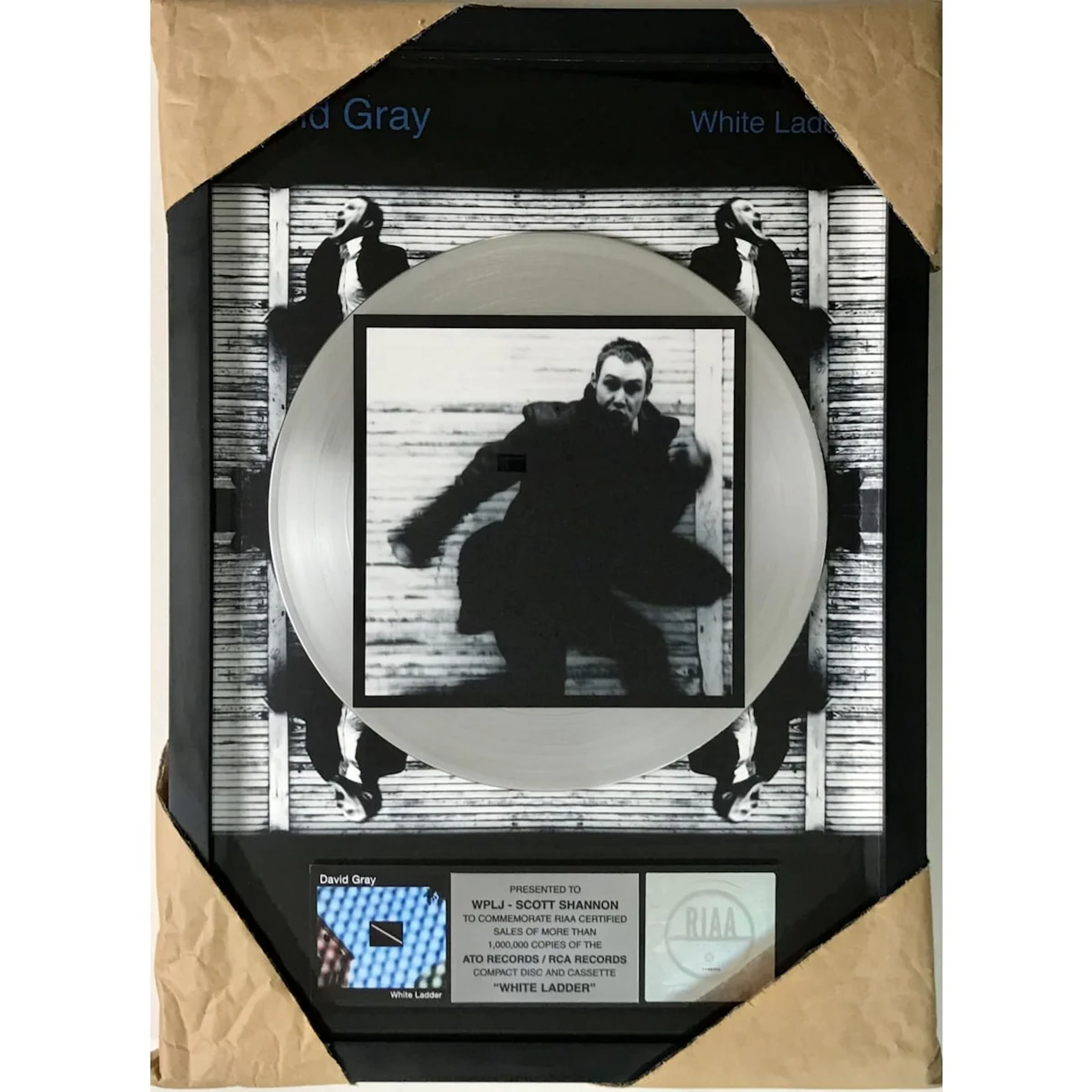 David Gray White Ladder RIAA Platinum Award -NEW