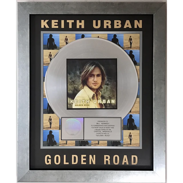 Keith Urban Golden Road RIAA Platinum Album Award