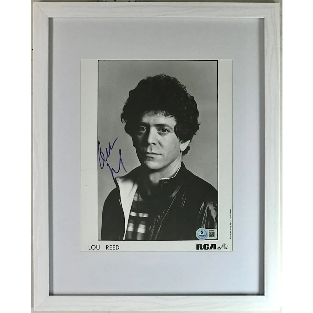 Lou Reed Signed Promo Photo w/BAS COA