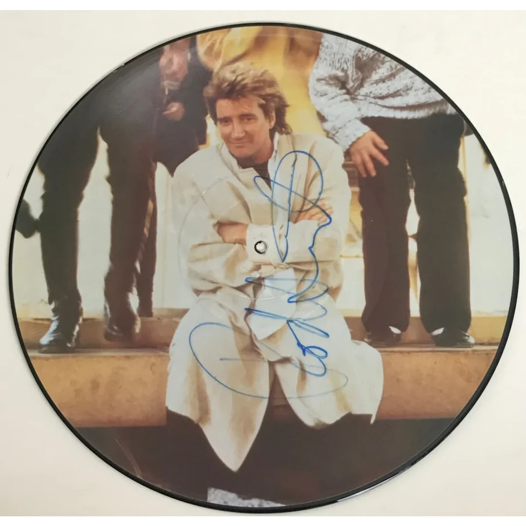 Rod Stewart Signed Picture Disc w/BAS COA