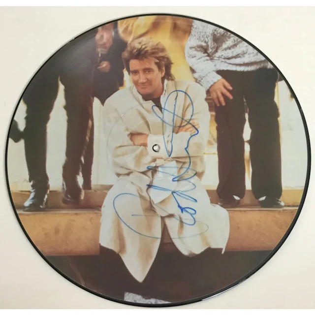 Rod Stewart Signed Picture Disc w/BAS COA