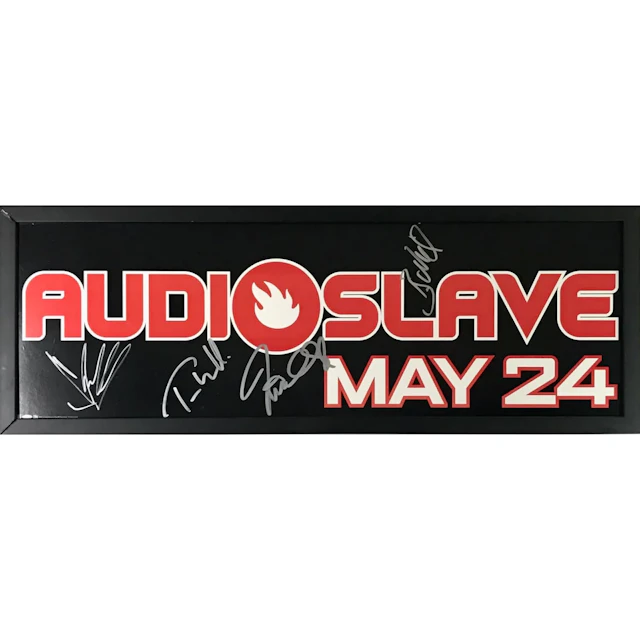Audioslave Promo Poster Signed by Cornell, Morello, Commerford, Wilk