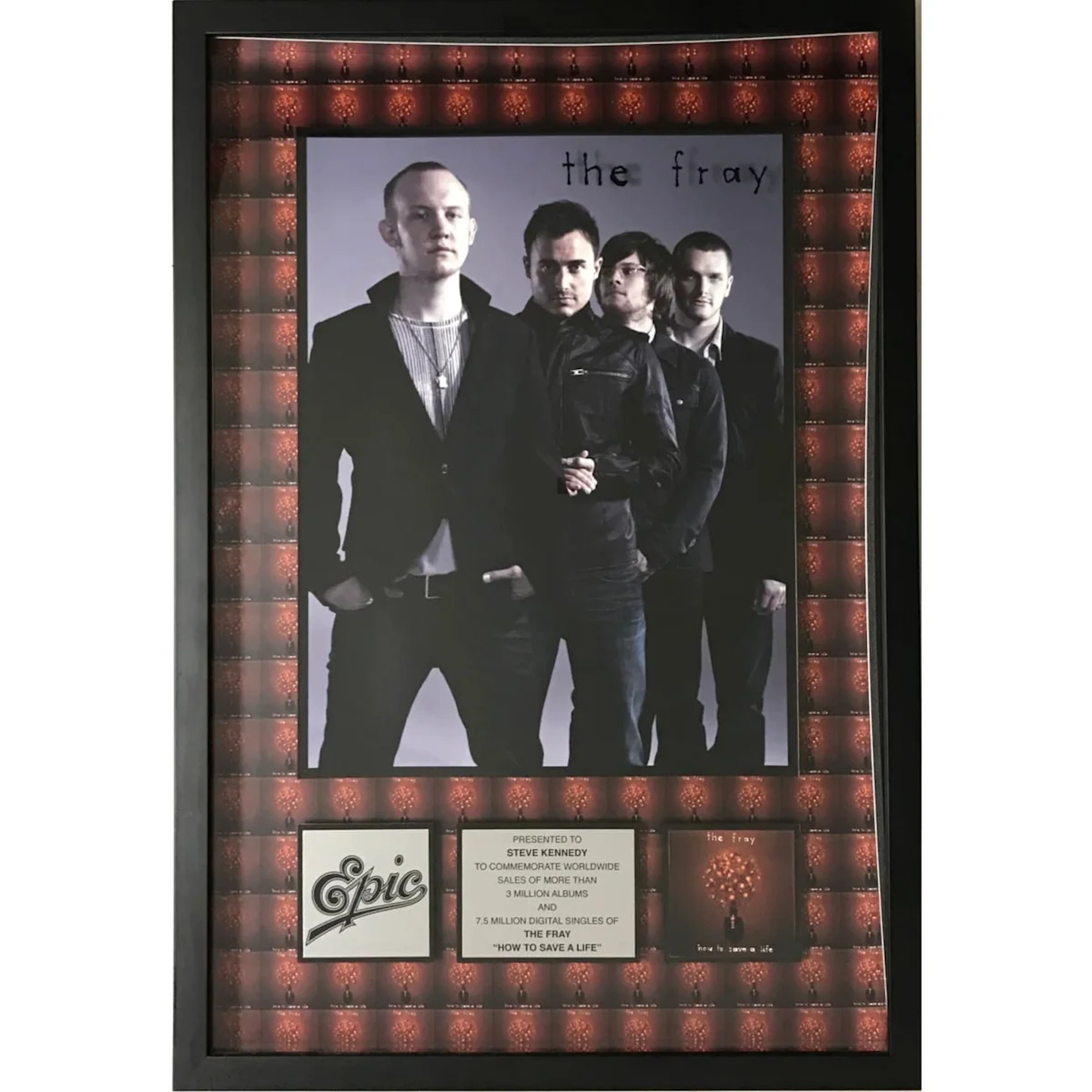 The Fray How To Save A Life Epic Records Album/Single Award