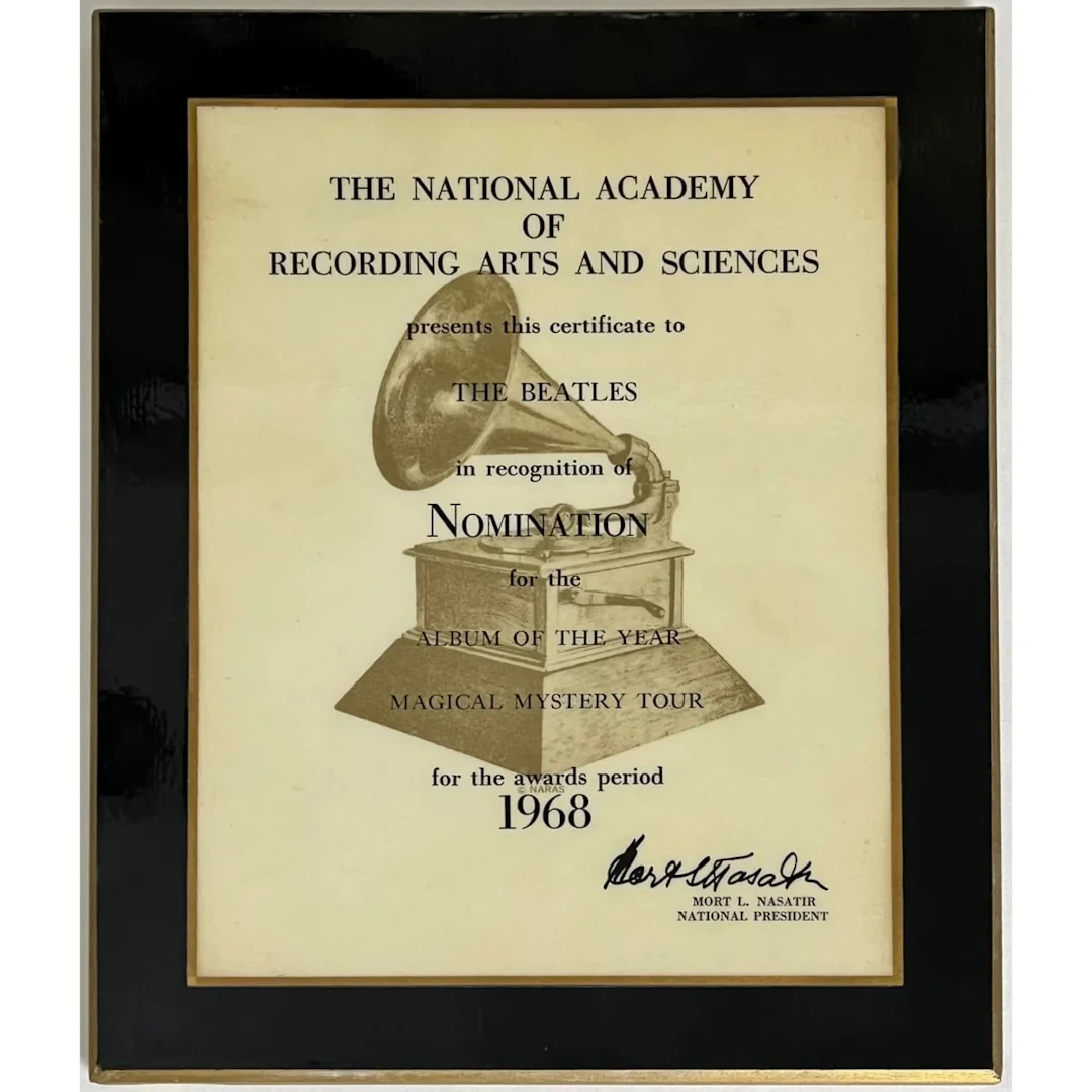 Beatles Magical Mystery Tour 1968 Grammy Album Of The Year Nomination