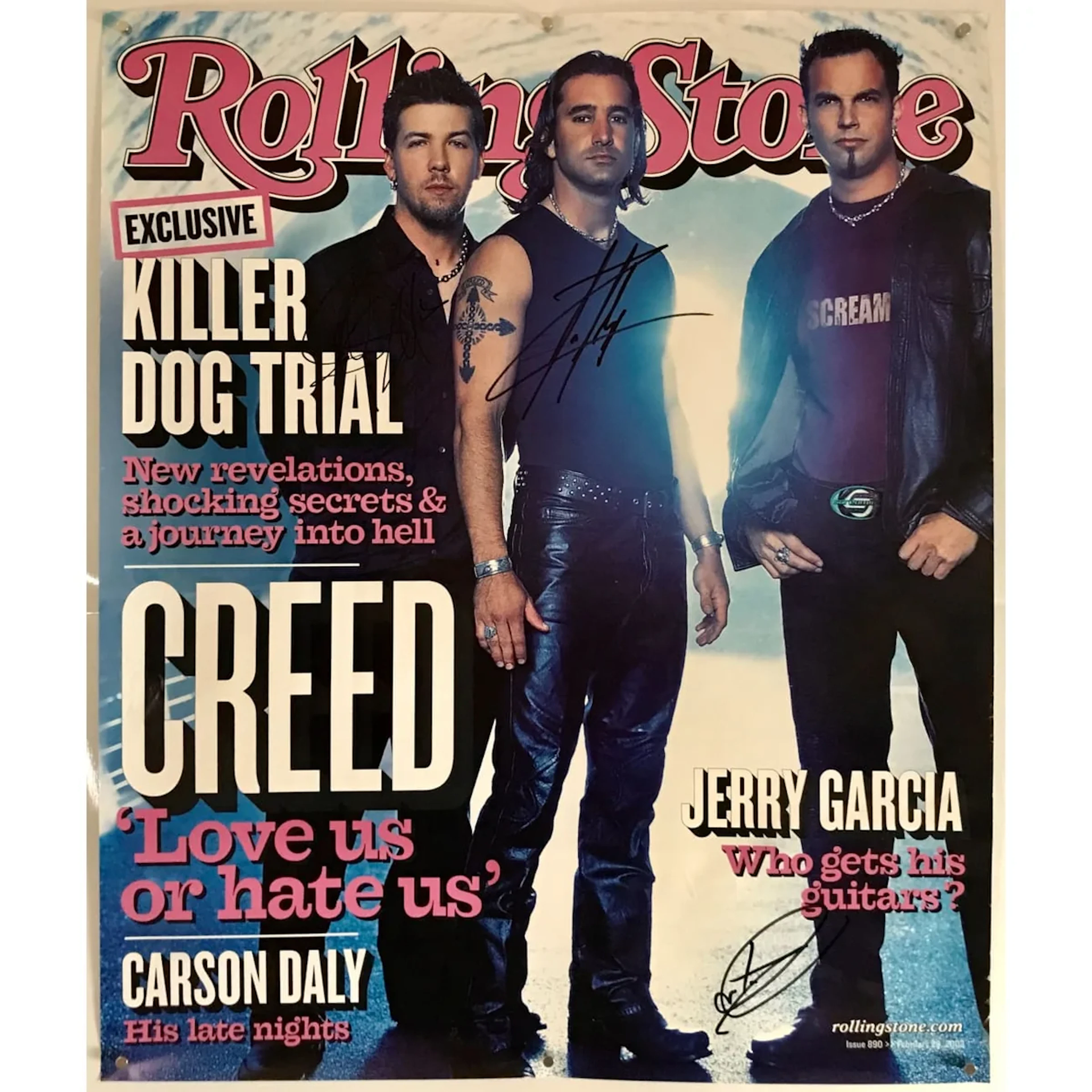 Creed Signed 2002 Rolling Stone Cover Poster