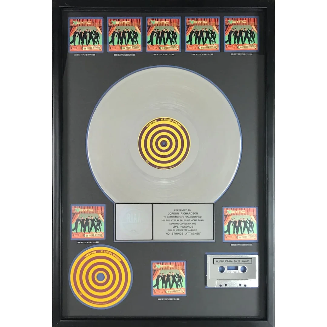 NSYNC No Strings Attached RIAA 8x Multi-Platinum Award