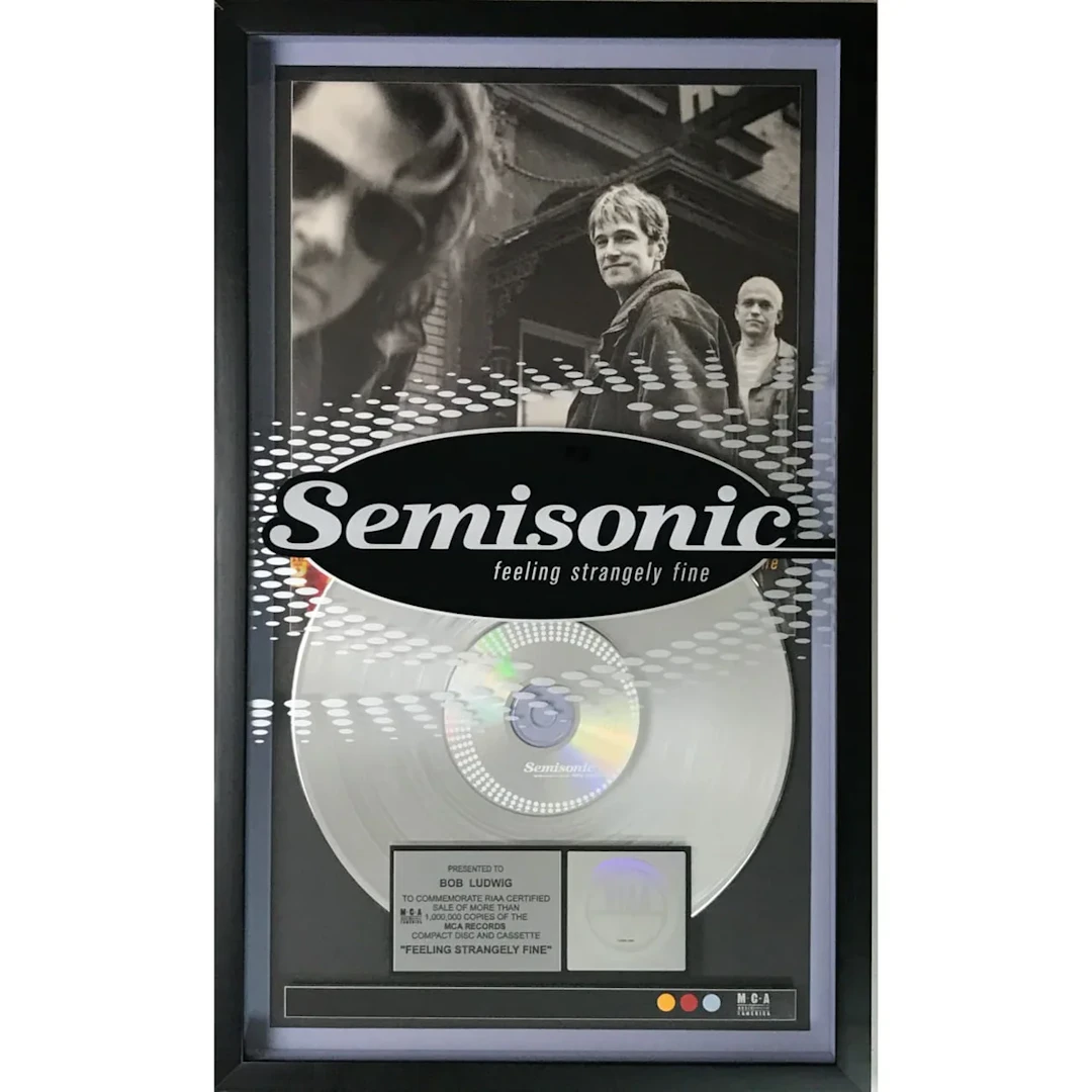 Semisonic Feeling Strangely Fine RIAA Platinum Album Award