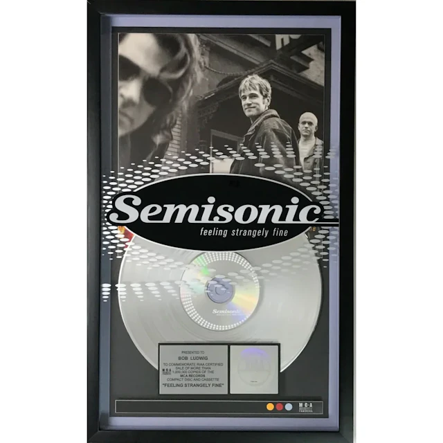 Semisonic Feeling Strangely Fine RIAA Platinum Album Award