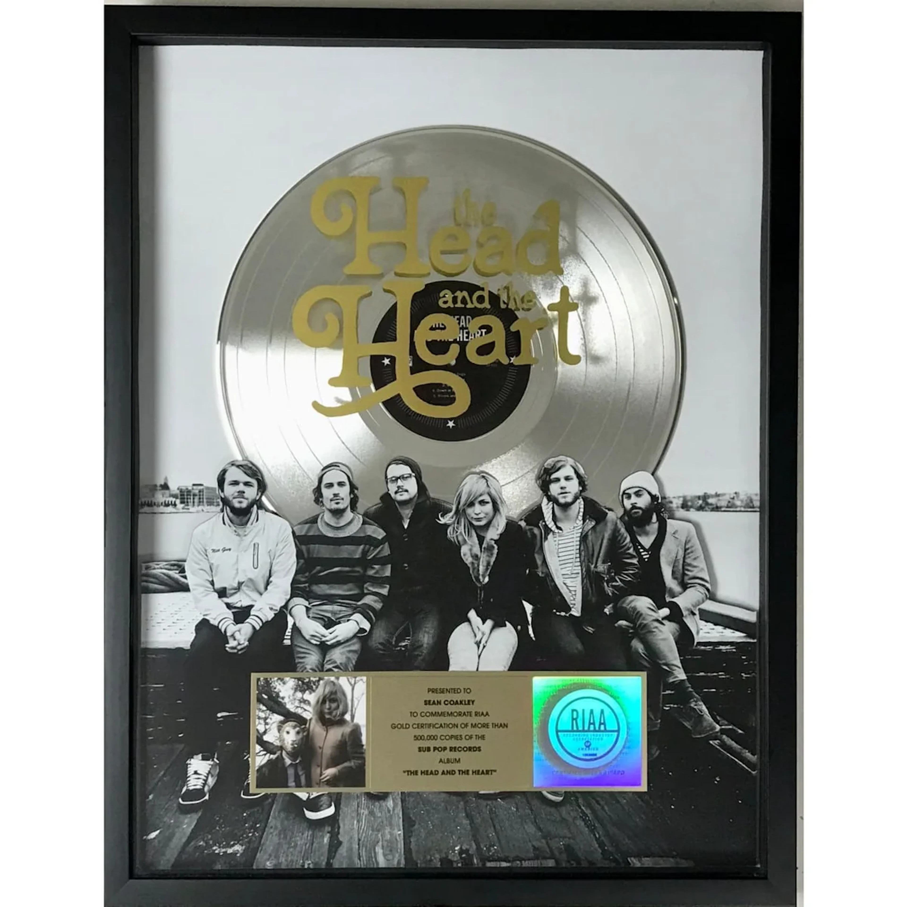 The Head And The Heart debut RIAA Gold Album Award