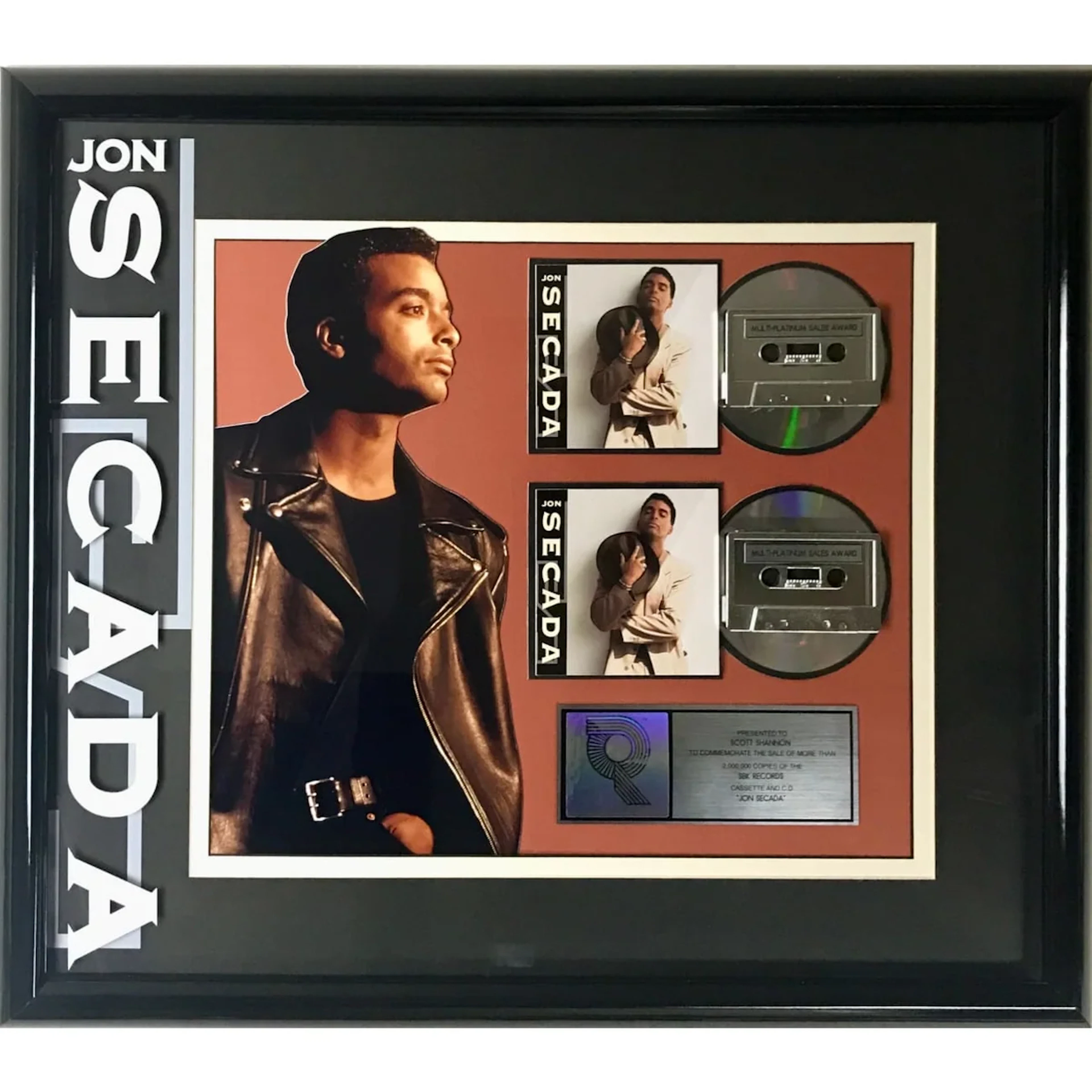 Jon Secada debut RIAA 2x Multi-Platinum Album Award