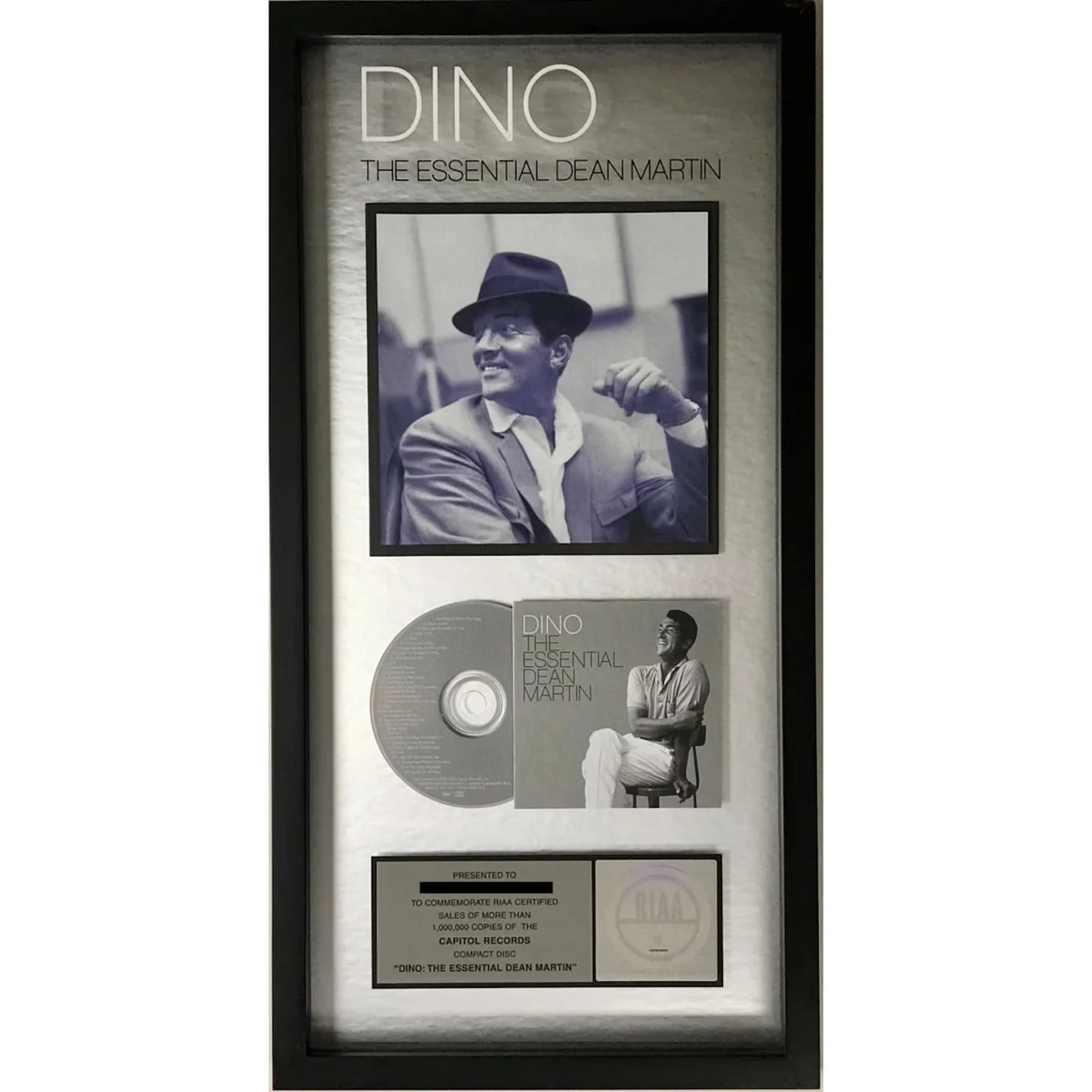Dean Martin Dino: The Essential Dean Martin RIAA Platinum Album Award