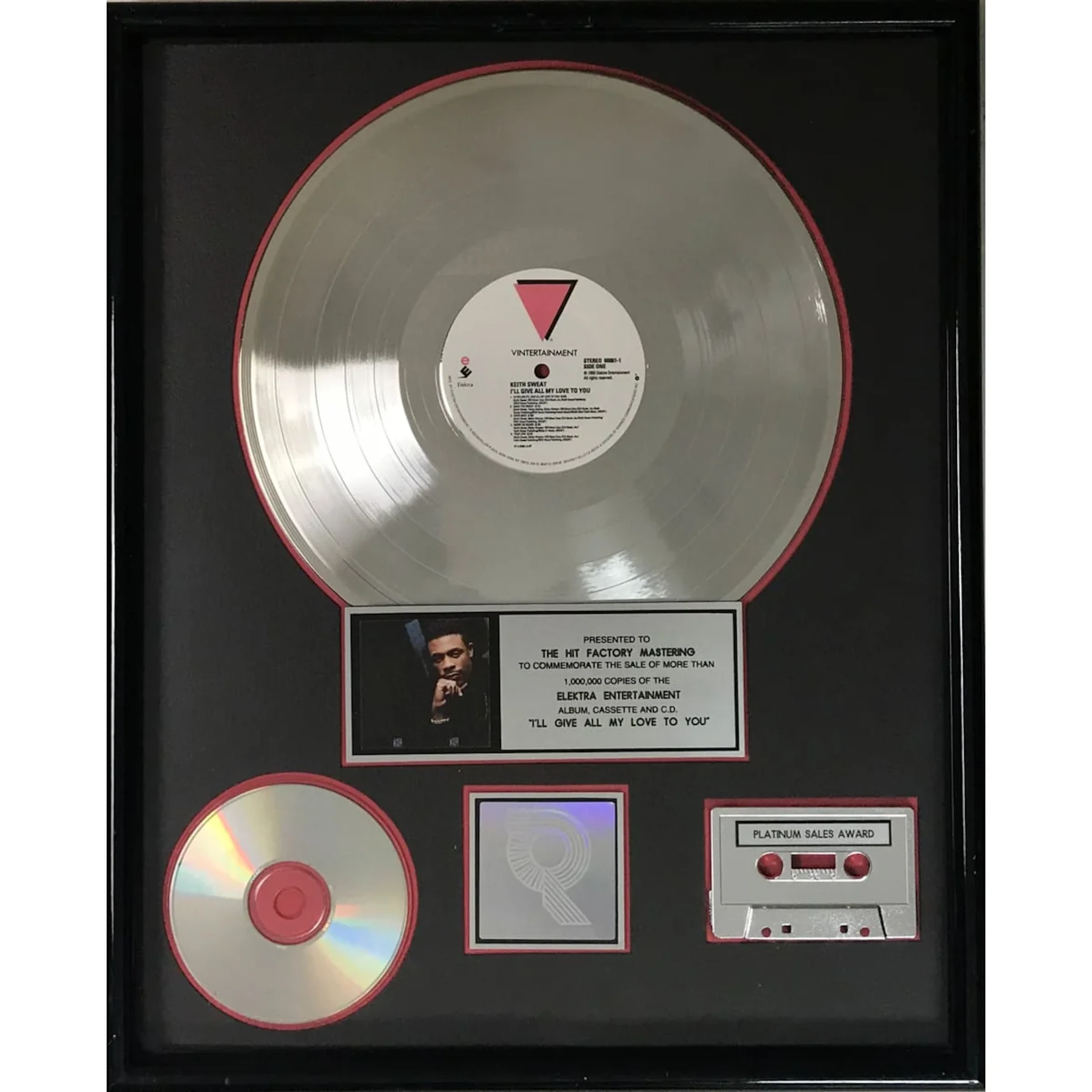 Keith Sweat I'll Give All My Love To You RIAA Platinum Album Award