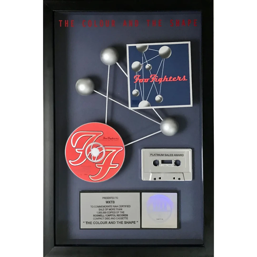 Foo Fighters The Colour And The Shape RIAA Platinum Album Award