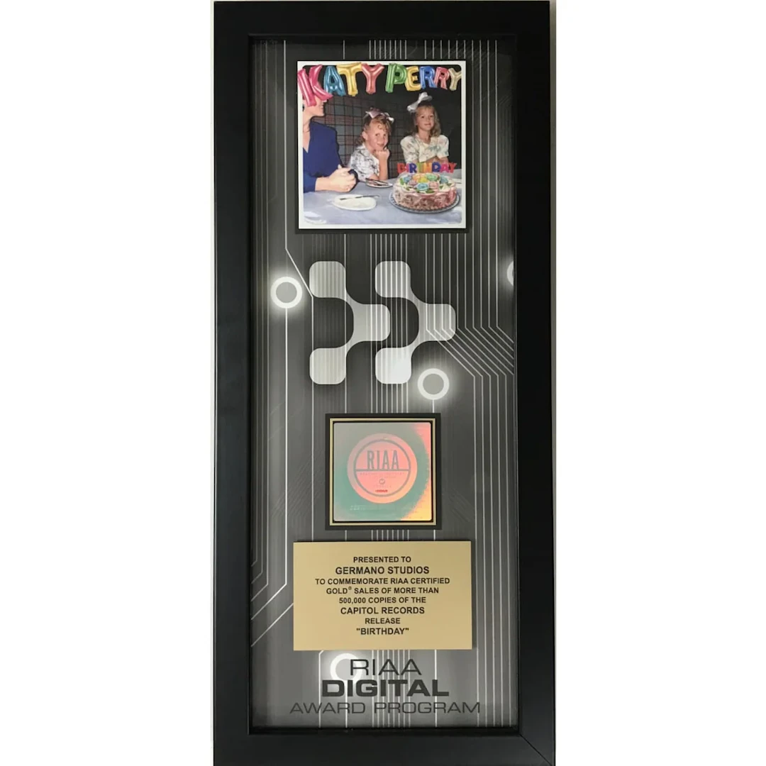 Katy Perry "Birthday" RIAA Digital Single Award