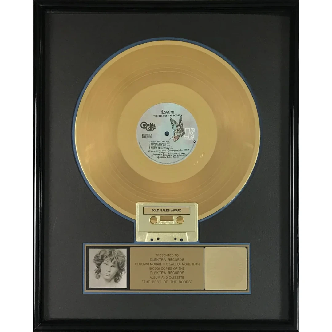 The Doors Best Of The Doors RIAA Gold Album Award
