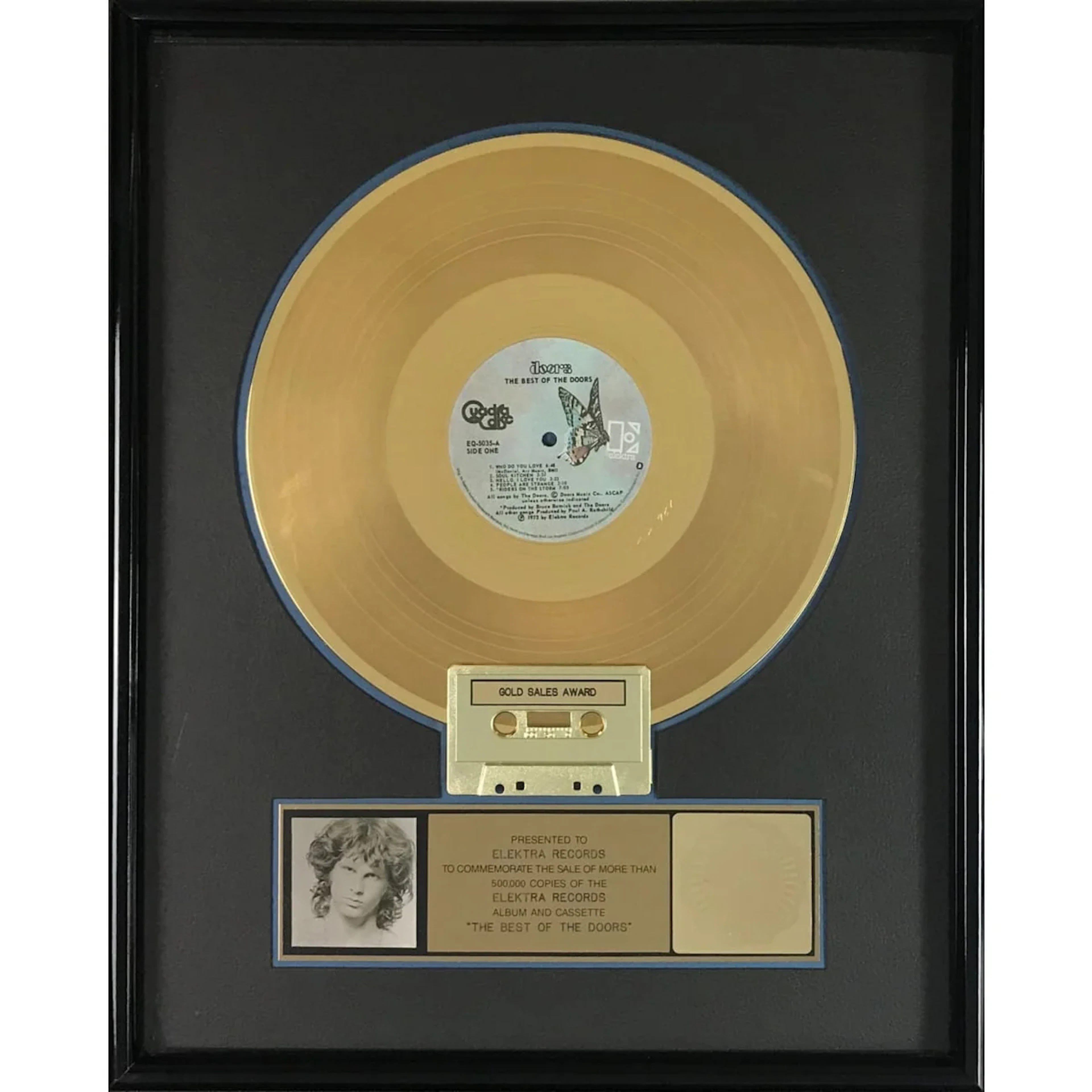 The Doors Best Of The Doors RIAA Gold Album Award
