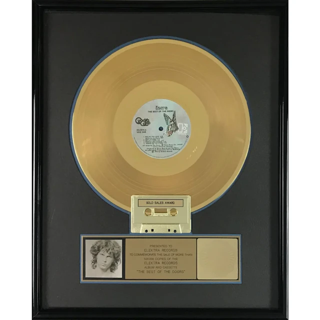 The Doors Best Of The Doors RIAA Gold Album Award