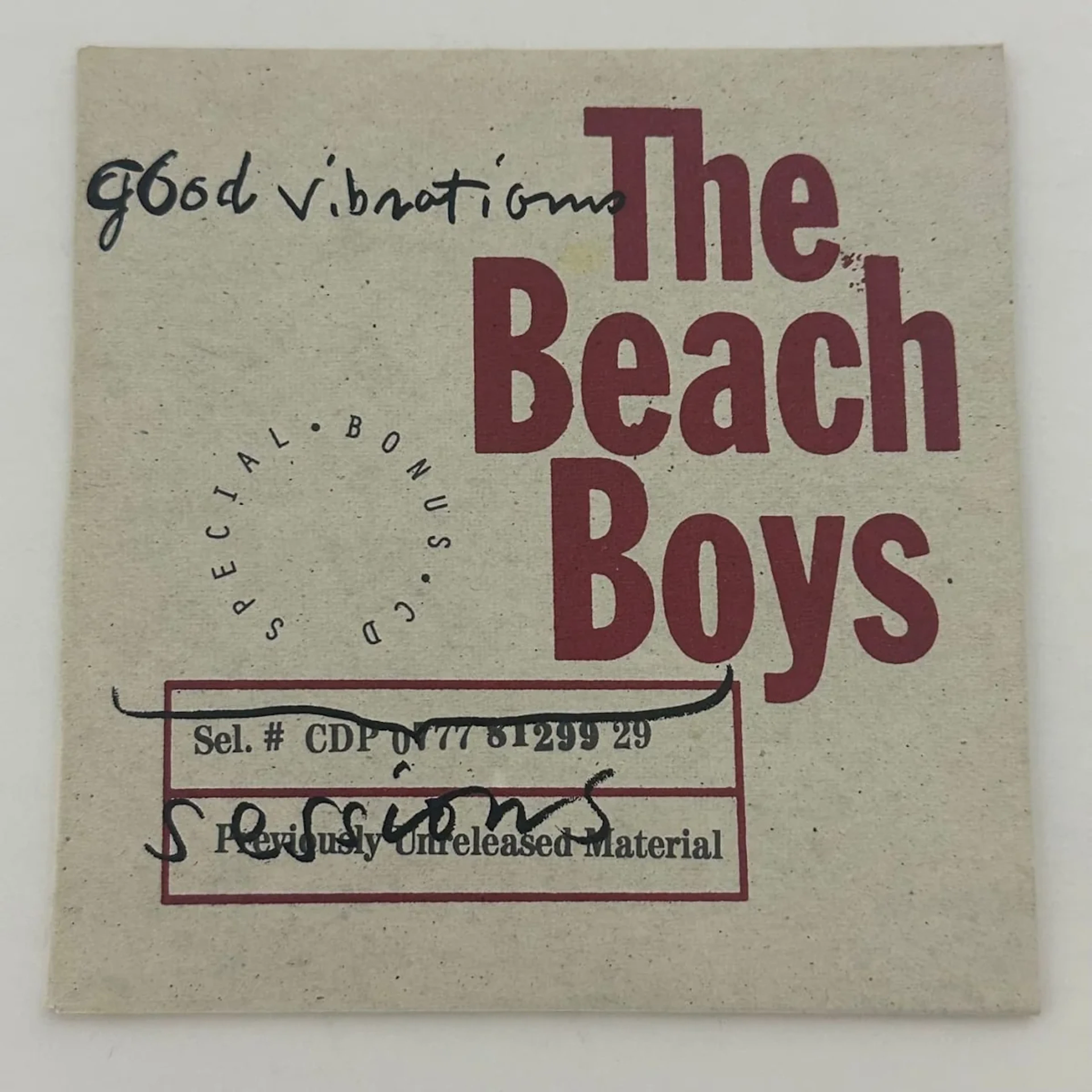 The Beach Boys Good Vibrations 30 Years 1993 Special Bonus CD CDP 0777 81299 29