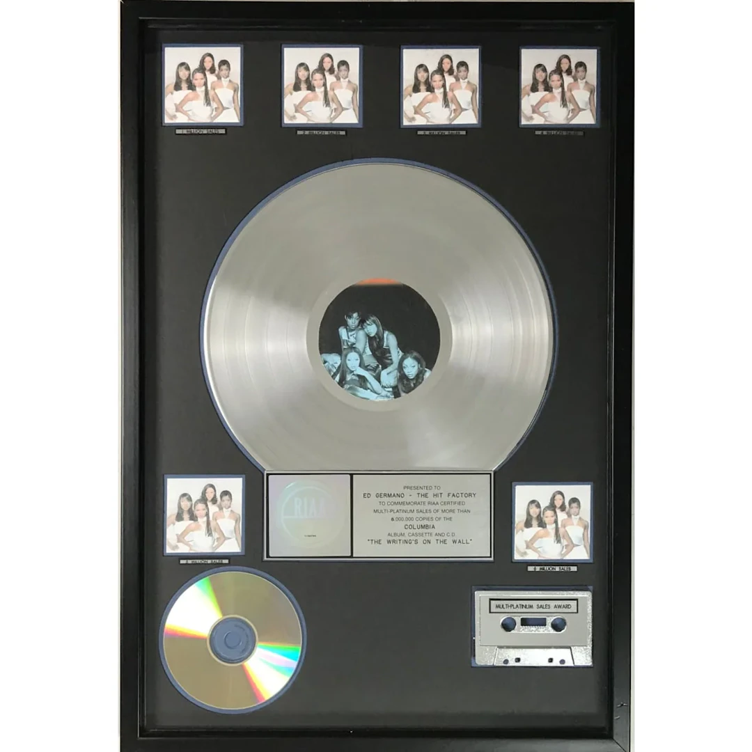 Destiny's Child The Writing's On The Wall RIAA 6x Multi-Platinum Album Award
