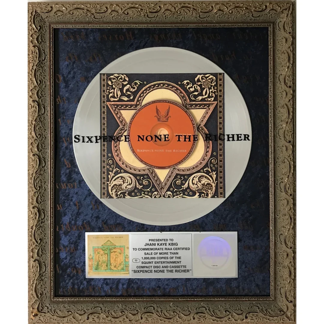 Sixpence None The Richer self-titled RIAA Platinum Album Award