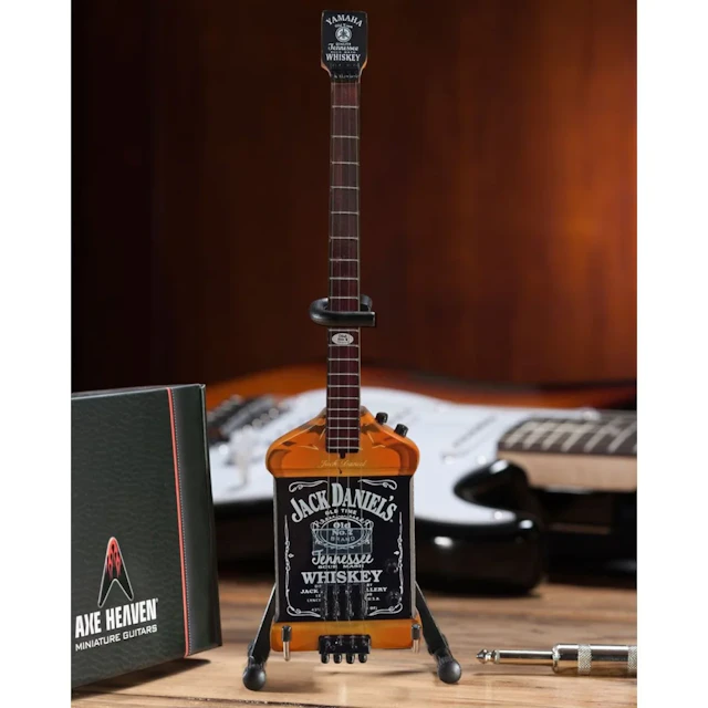 Van Halen Michael Anthony Jack Daniel's Bass Mini Guitar Replica