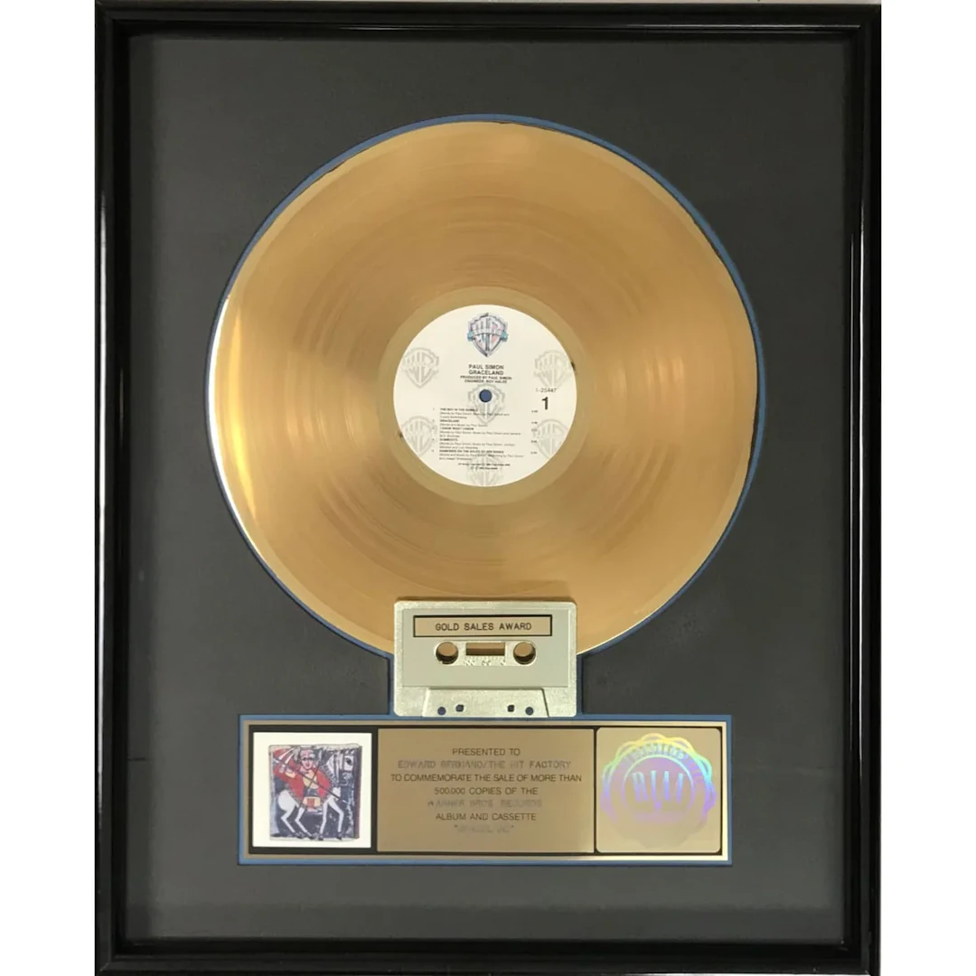 Paul Simon Graceland RIAA Gold Album Award