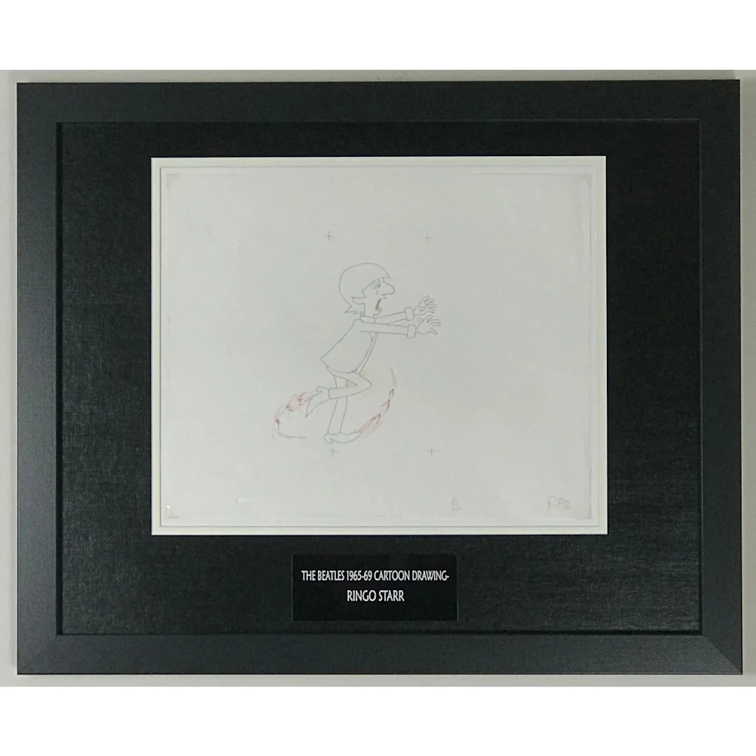Beatles 1965-69 Cartoon - Framed Original Animation Cel Ringo Starr