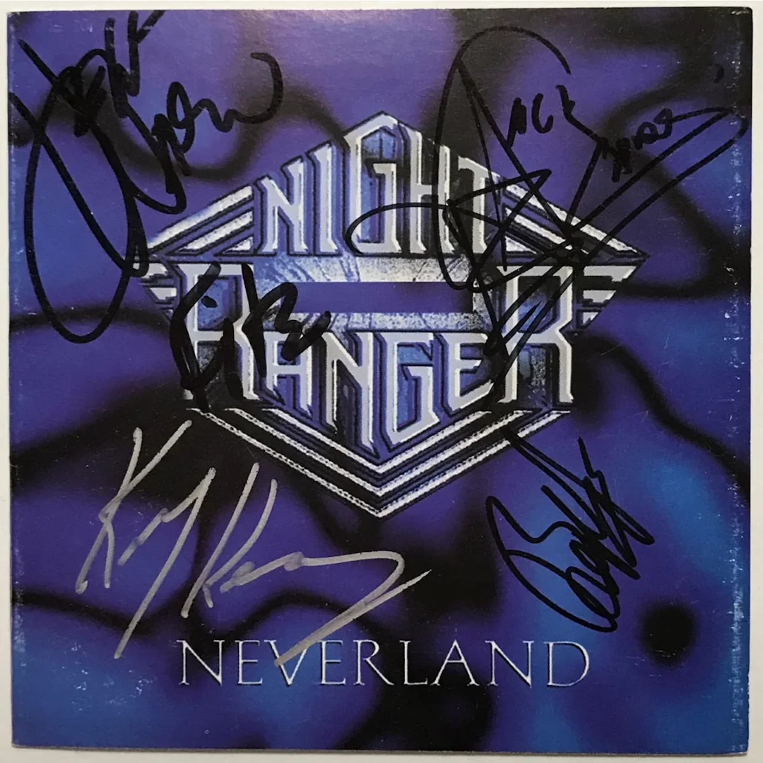 Night Ranger Neverland CD Booklet Signed By Original Group