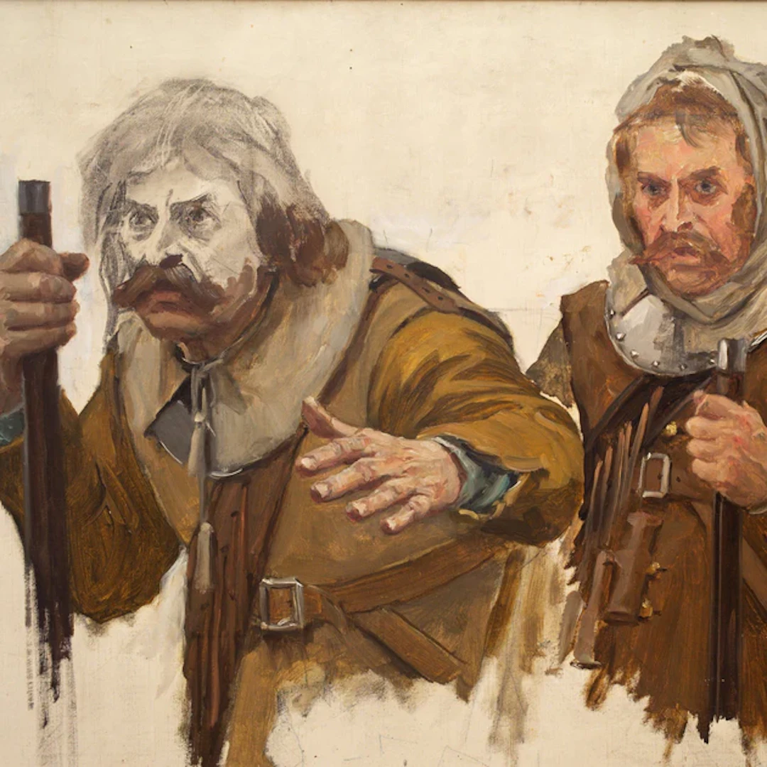 Nils Forsberg - Oil Sketch for "Gustavus II Adolphus before the Battle