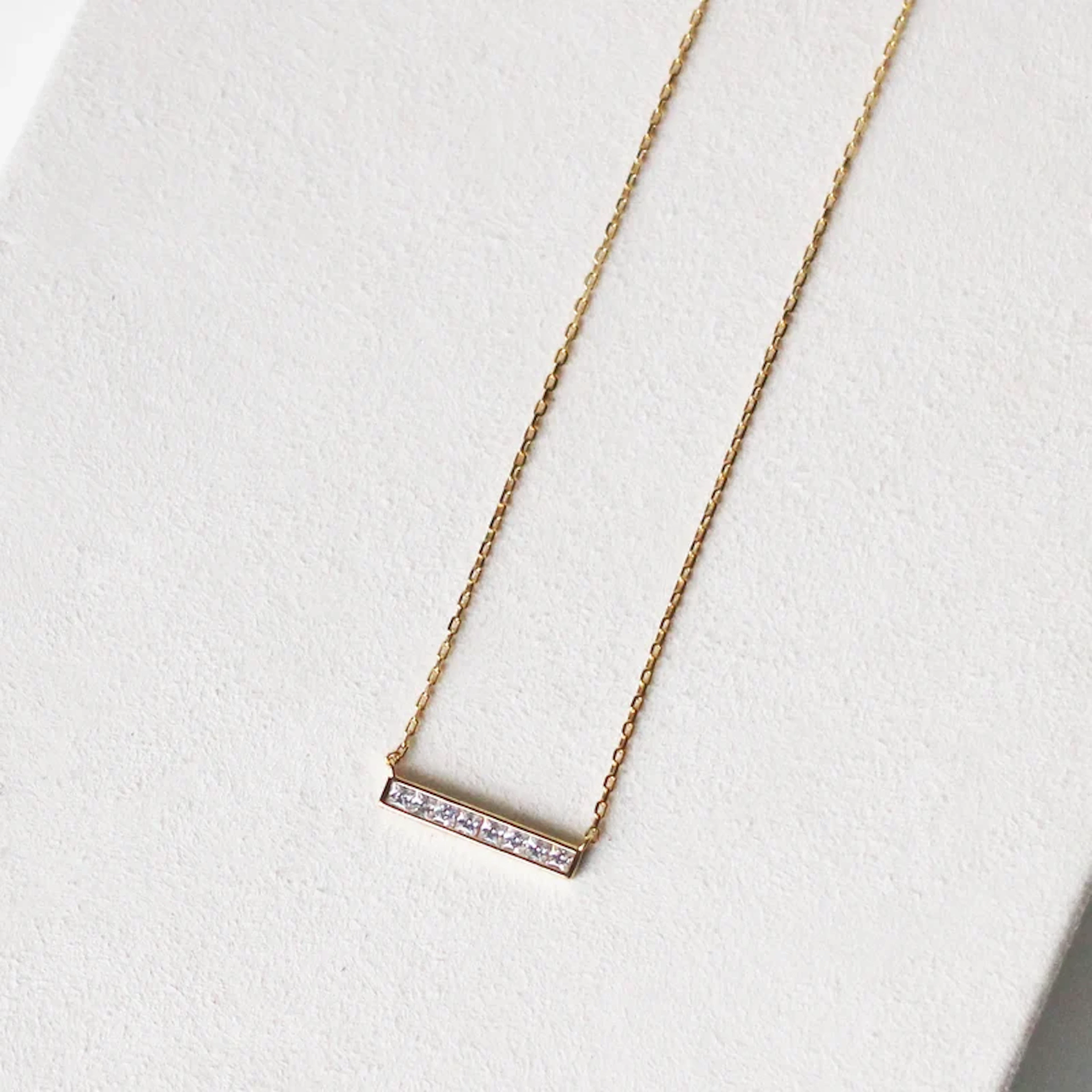 18K Gold Plated Classic Bar Necklace