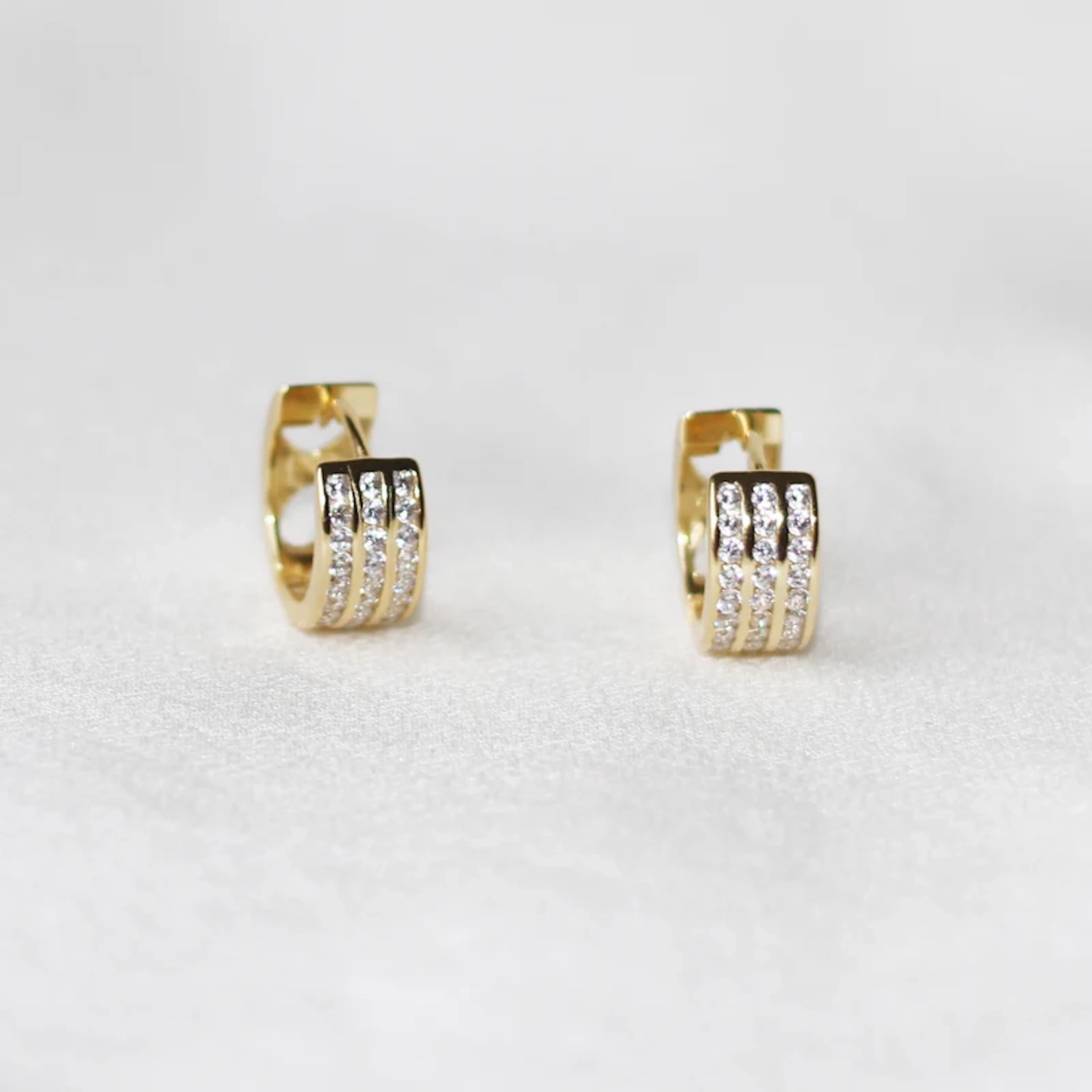 18K Gold Plated Classic Huggie Hoop Earrings