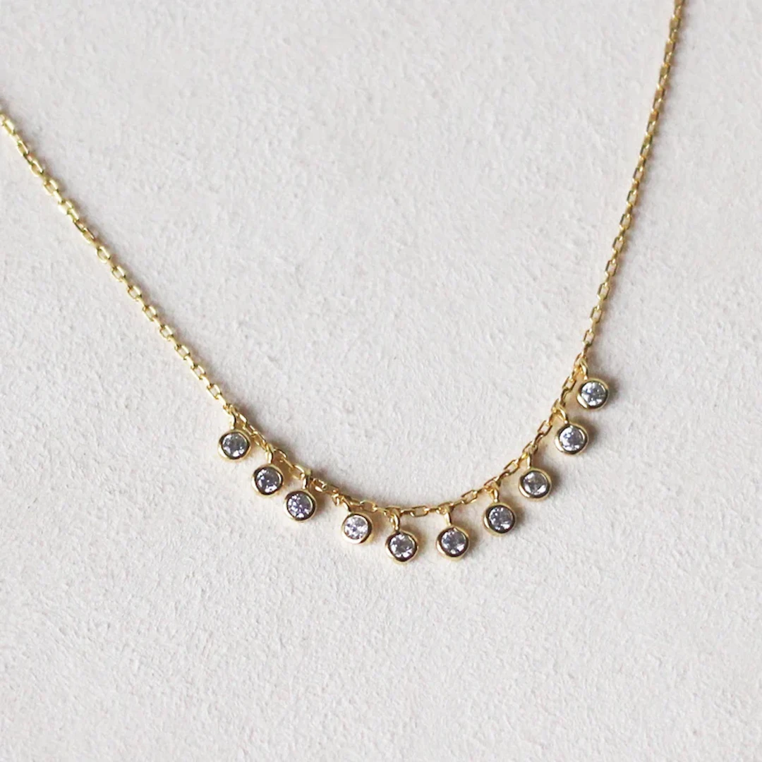 18K Gold Plated Dangle Necklace