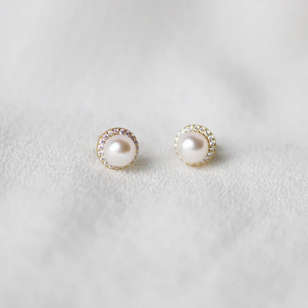 18K Gold Plated Elegant Pearl Earrings
