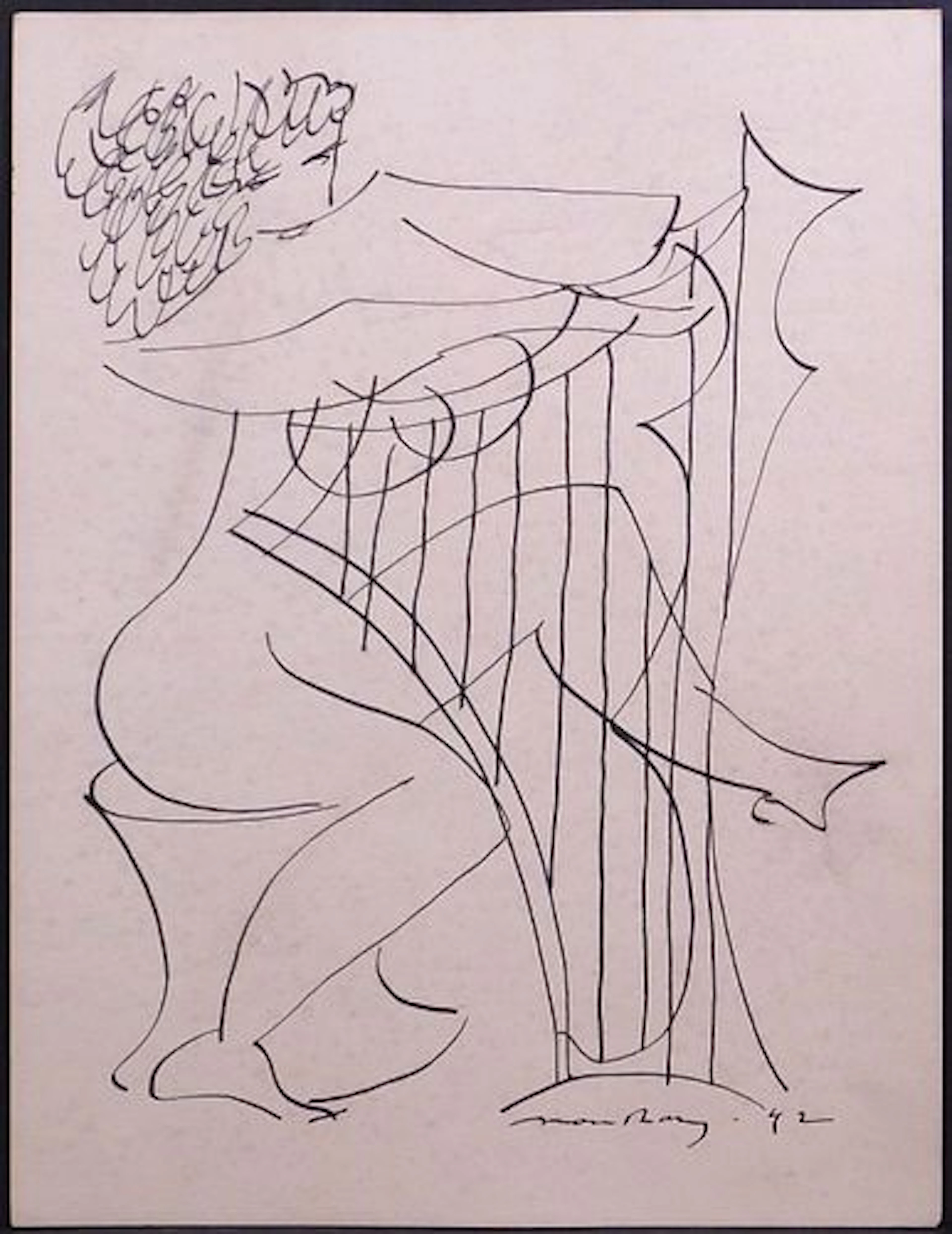 Man Ray, After: Harp Player