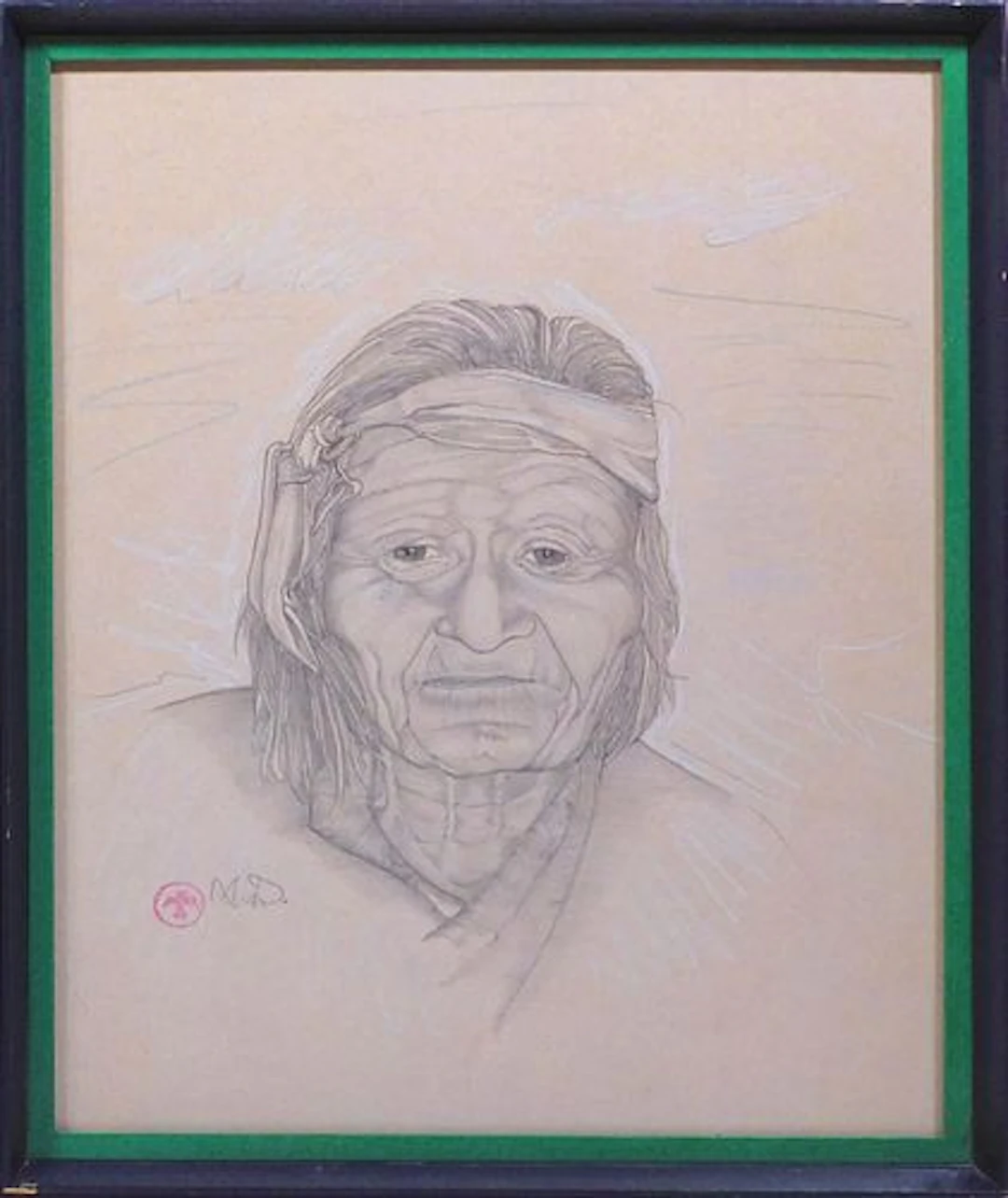 Maynard Dixon, Manner of/ Attributed: Portrait of an Elder