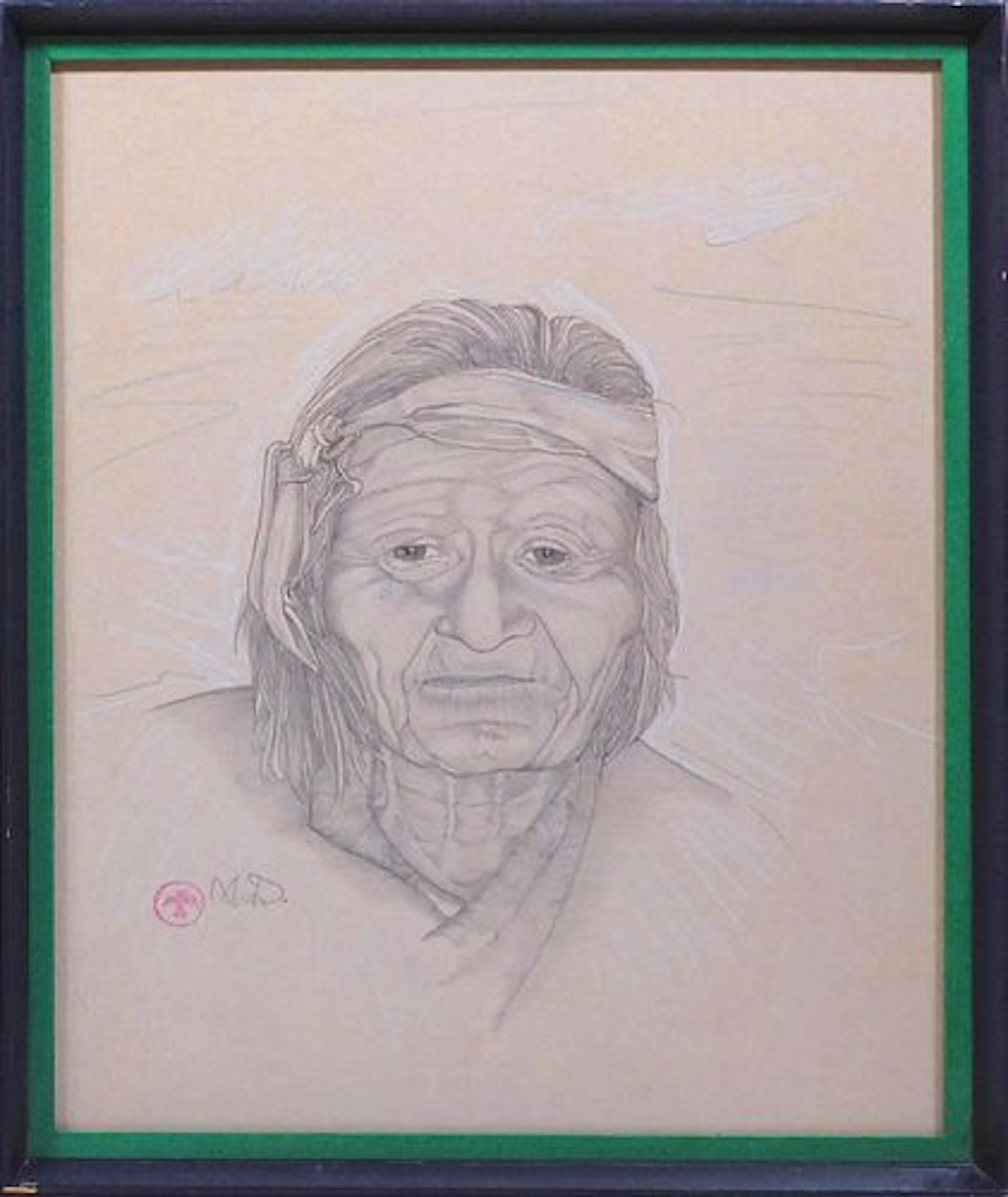 Maynard Dixon, Manner of/ Attributed: Portrait of an Elder