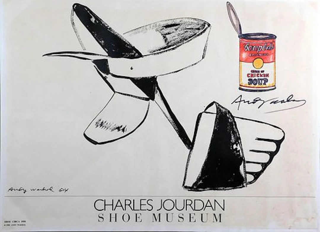 Andy Warhol Attributed Drawing on Poster