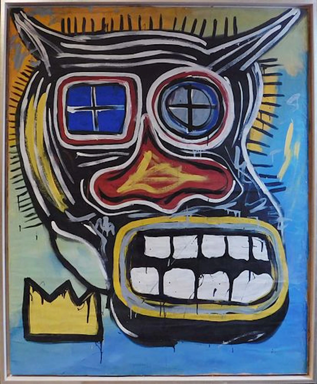 Jean-Michel Basquiat (Manner of): Face with Window Eyes (ME)