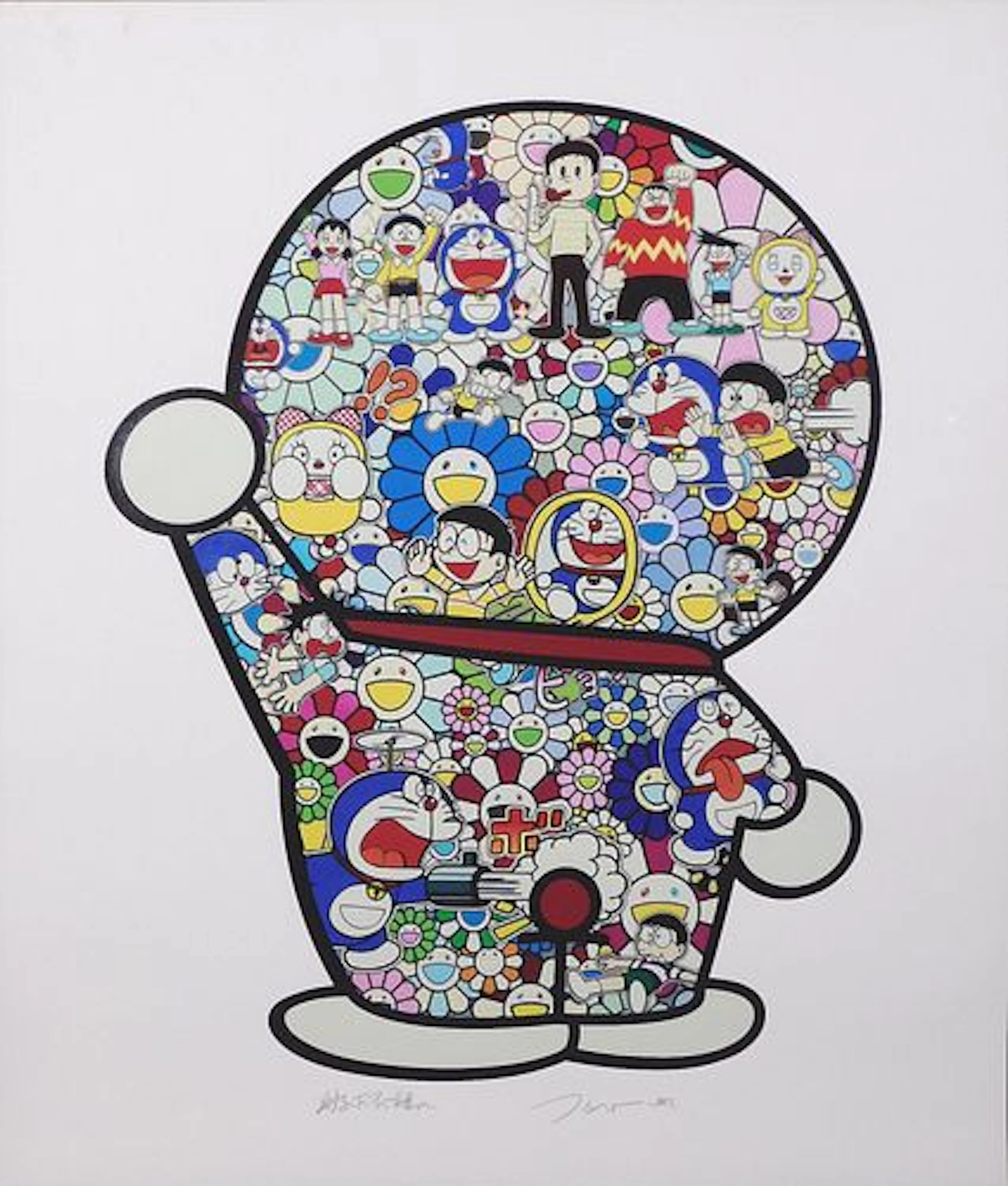 Takashi Murakami/Doraemon: Mr. Fujio and Doremon Are in the Field of Flowers