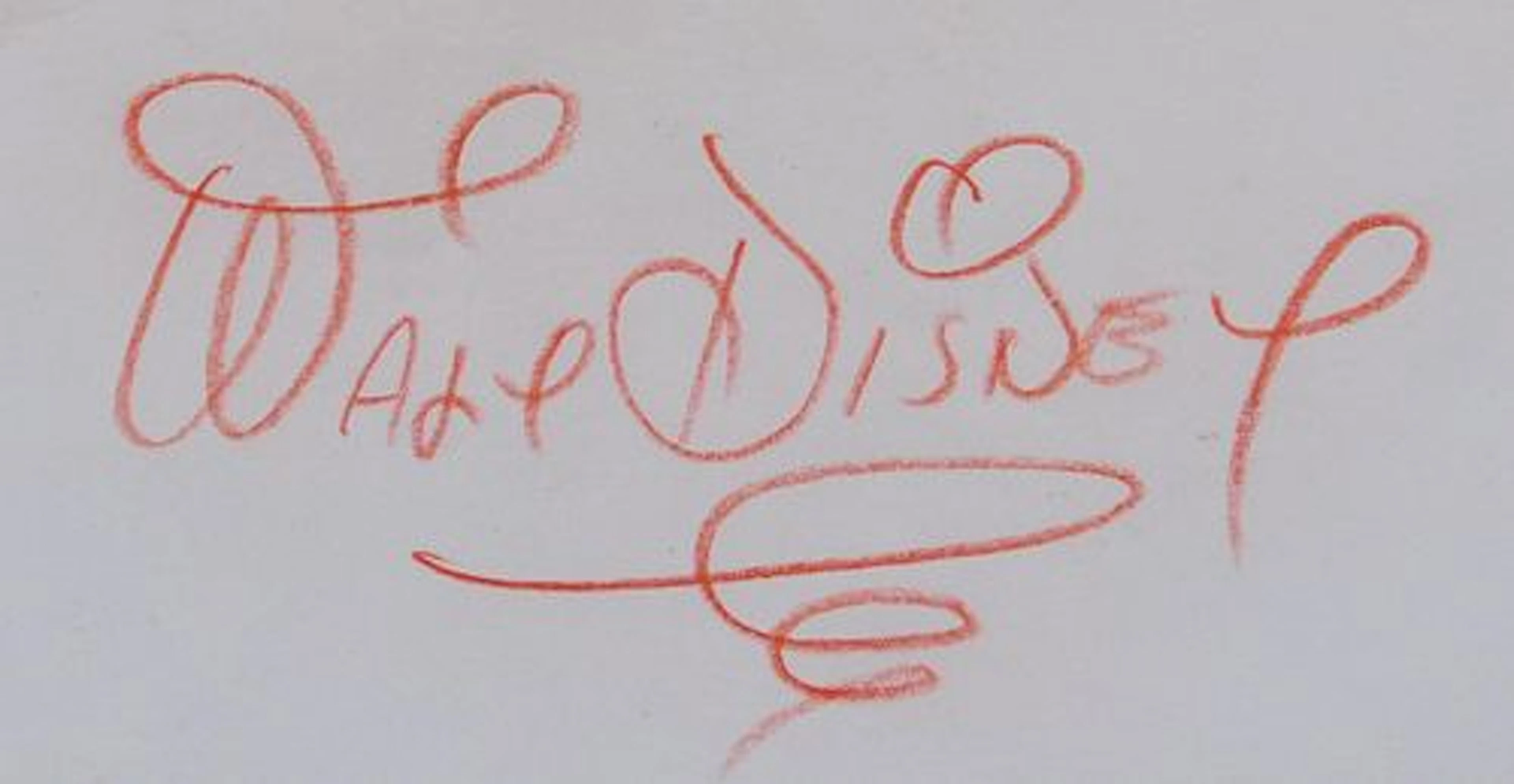 Walt Disney Autograph