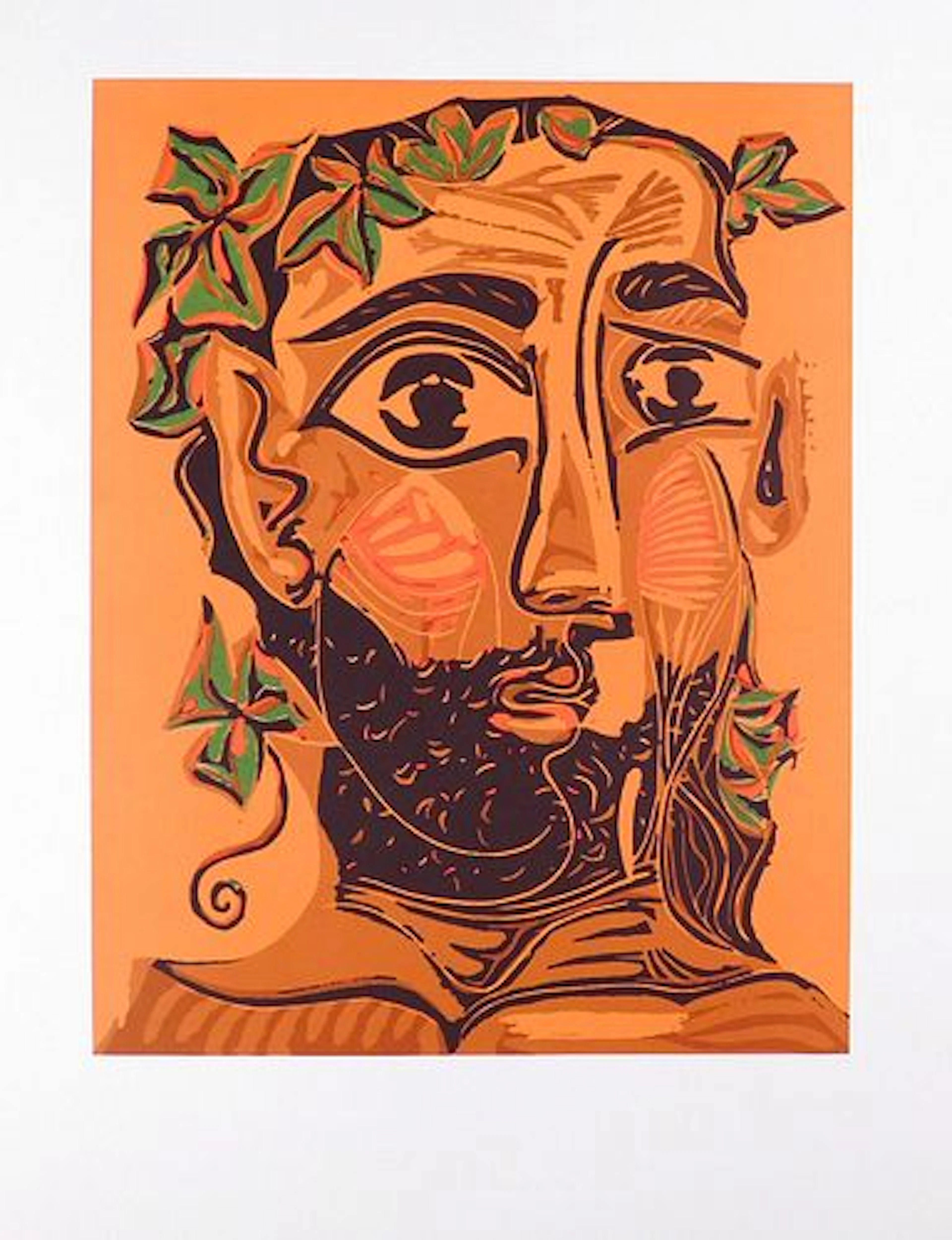 Pablo Picasso: Bearded Man with Crown of Leaves