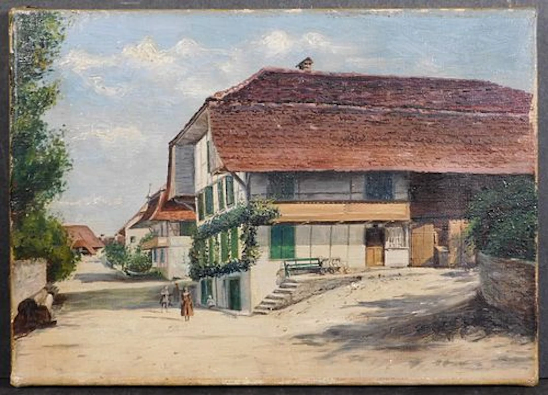 Continental School: 19th Century Village Scene