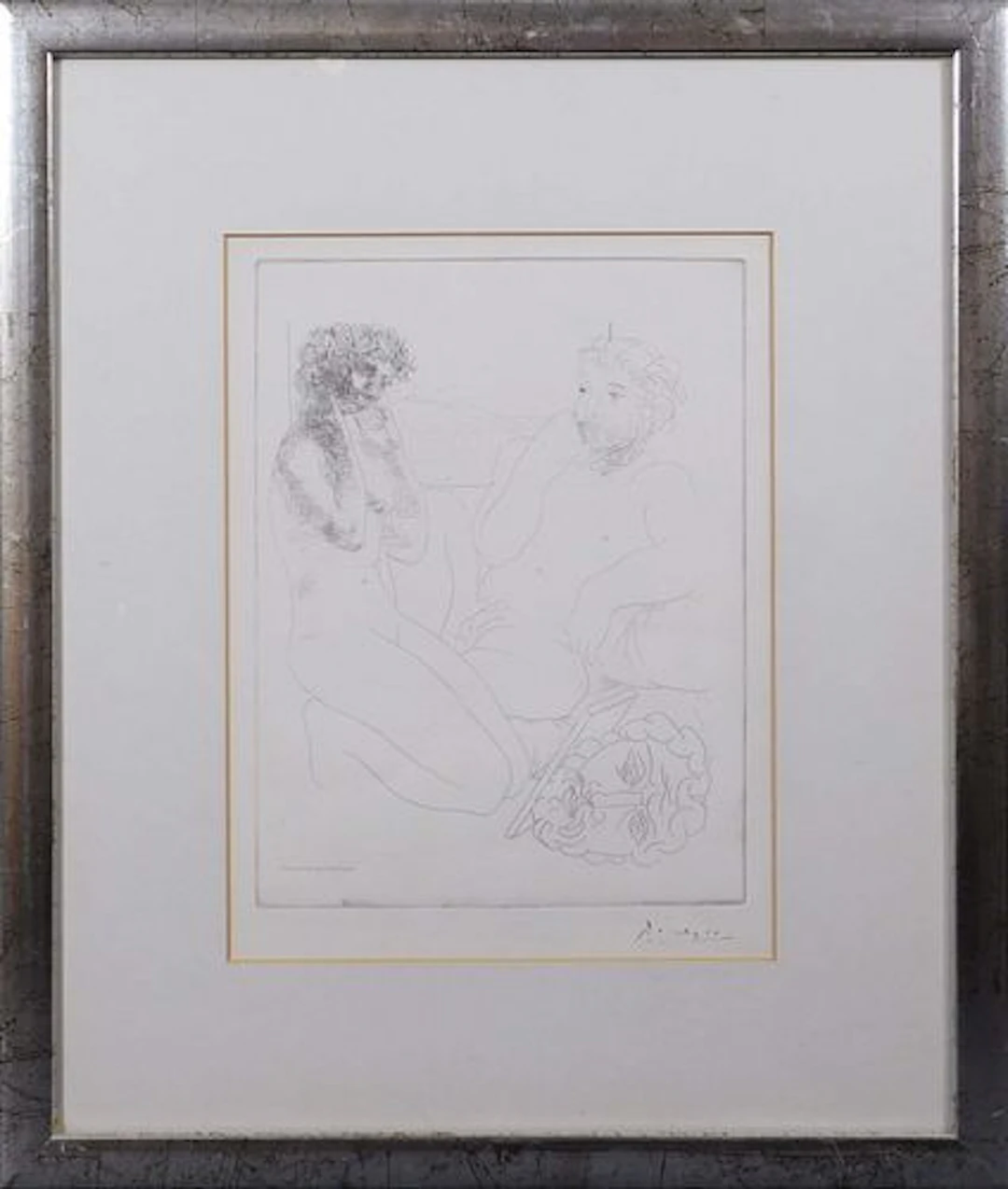 After Pablo Picasso : Sculpteur, Modele Accroupi et Tete Sculptee