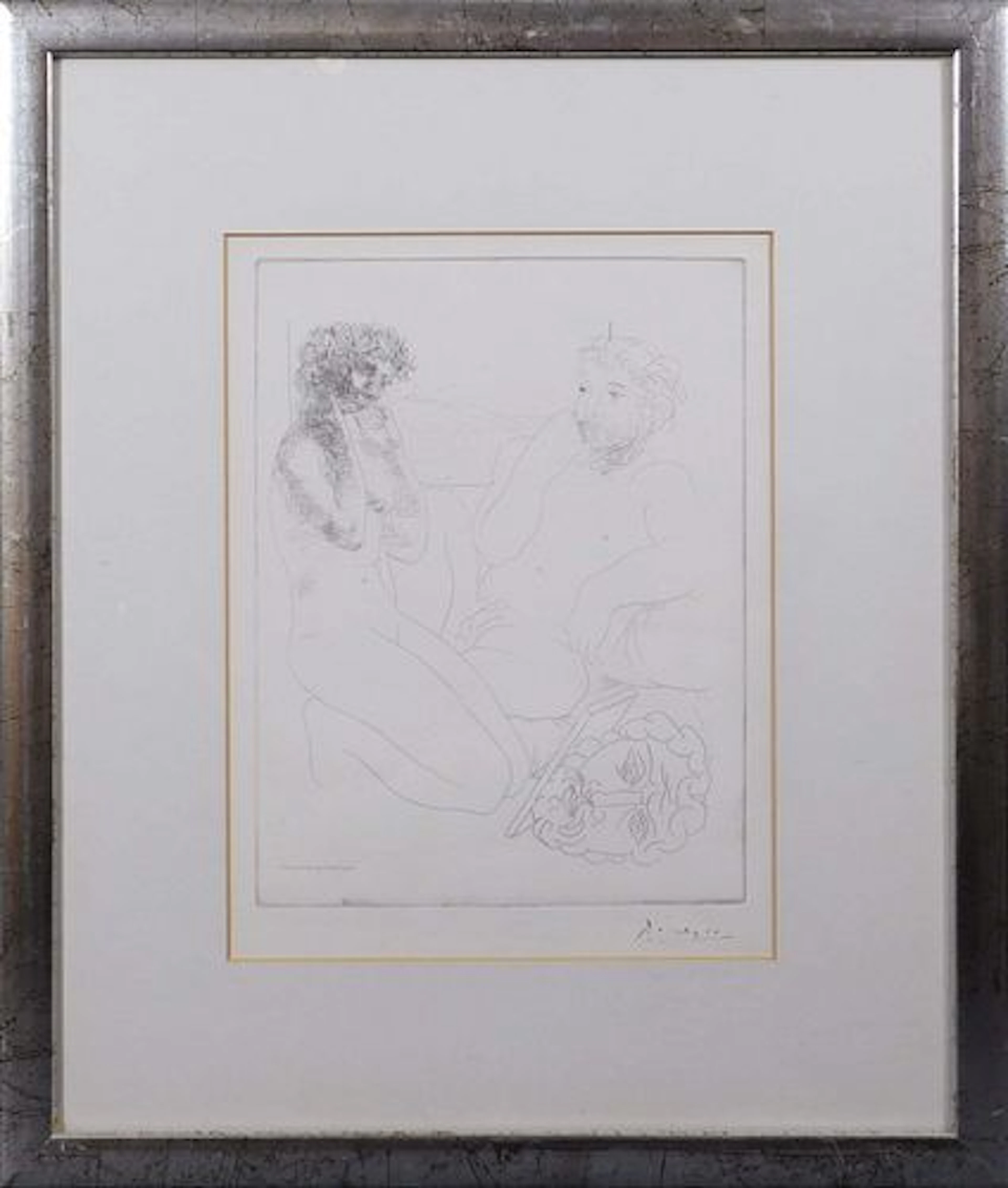 After Pablo Picasso : Sculpteur, Modele Accroupi et Tete Sculptee