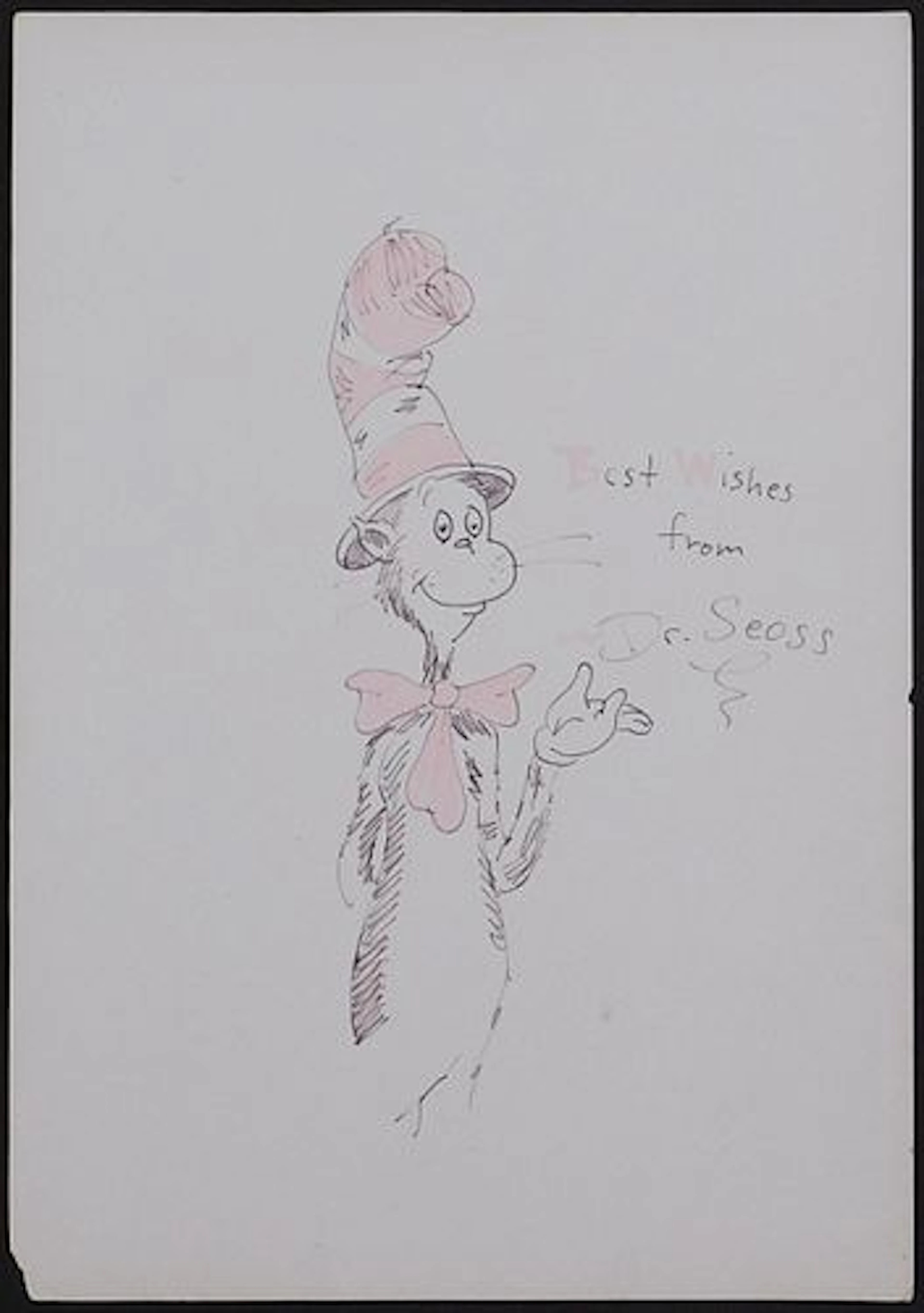 Dr. Seuss, Manner of: Best Wishes, Cat In The Hat